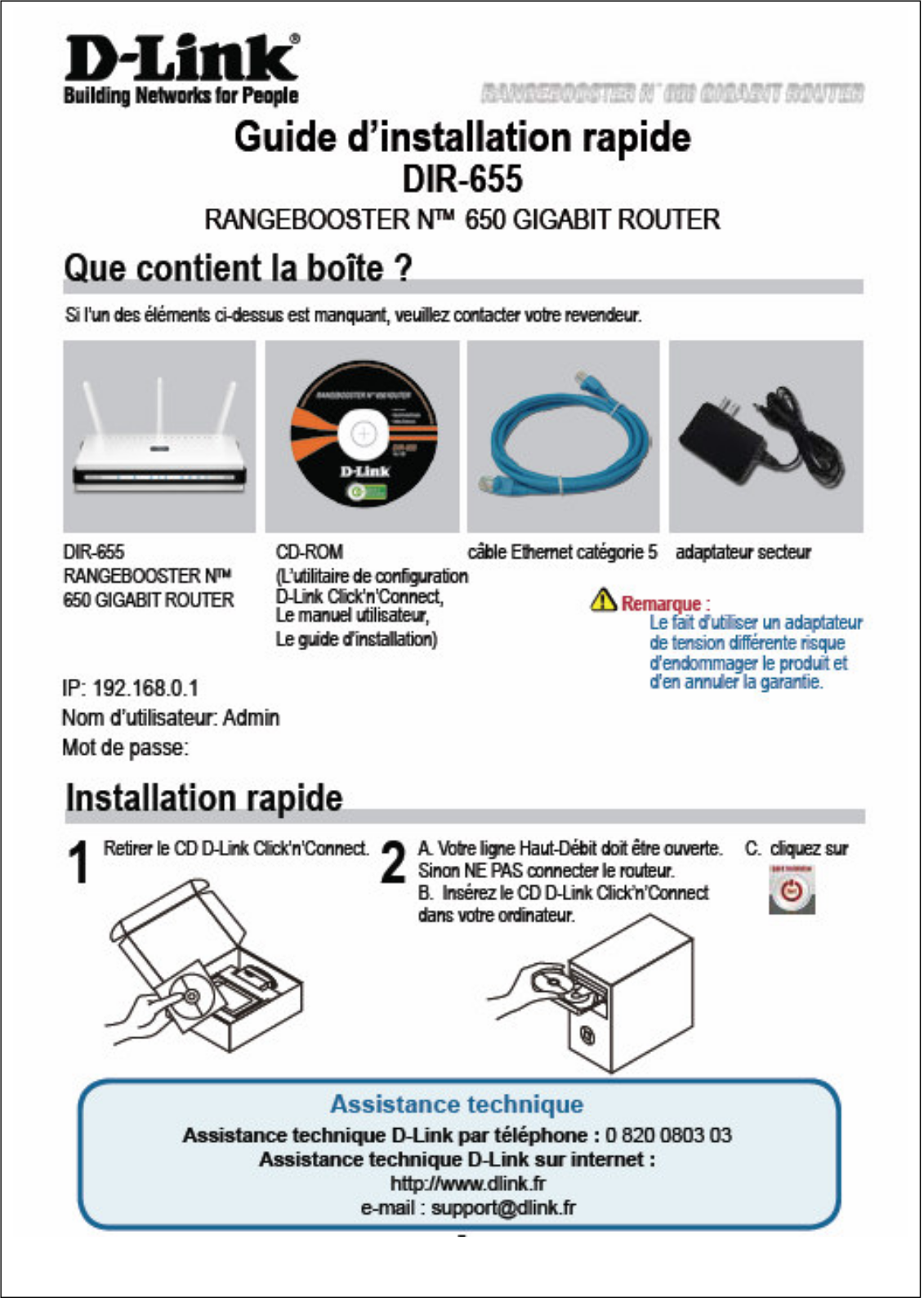 D-link DIR-655 Quick Installation Guide