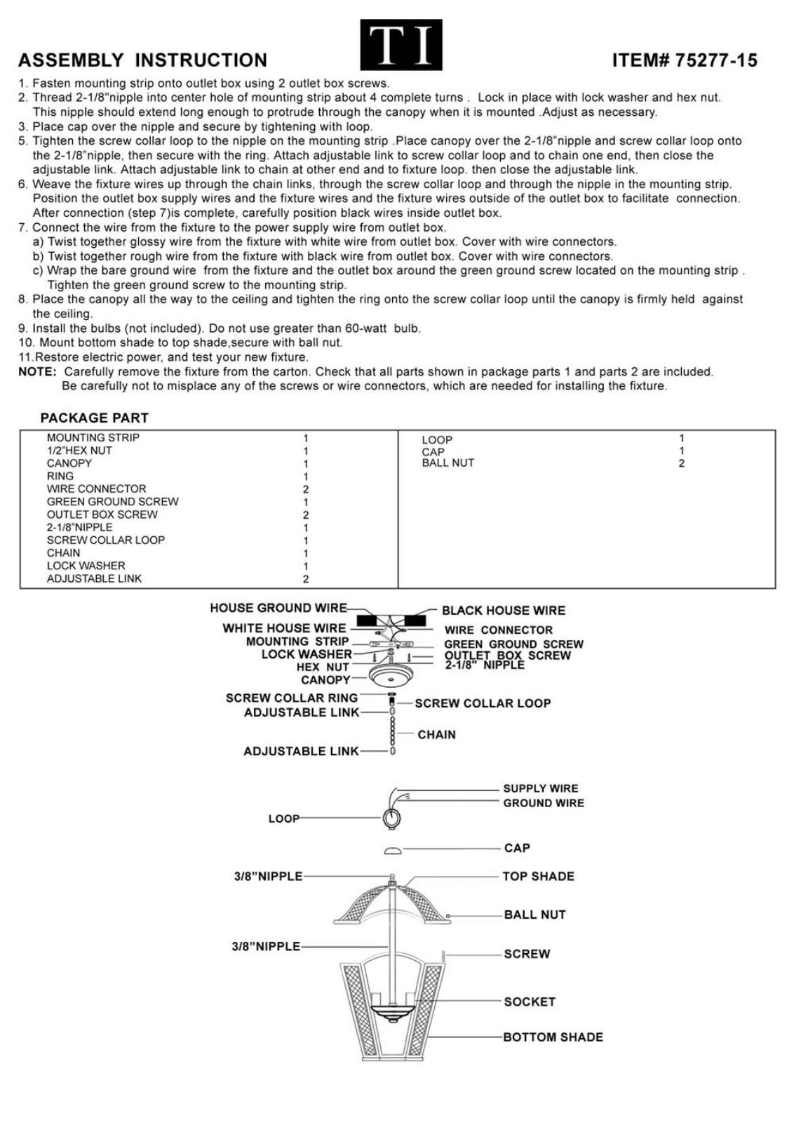 Triarch 75277-15 User Manual