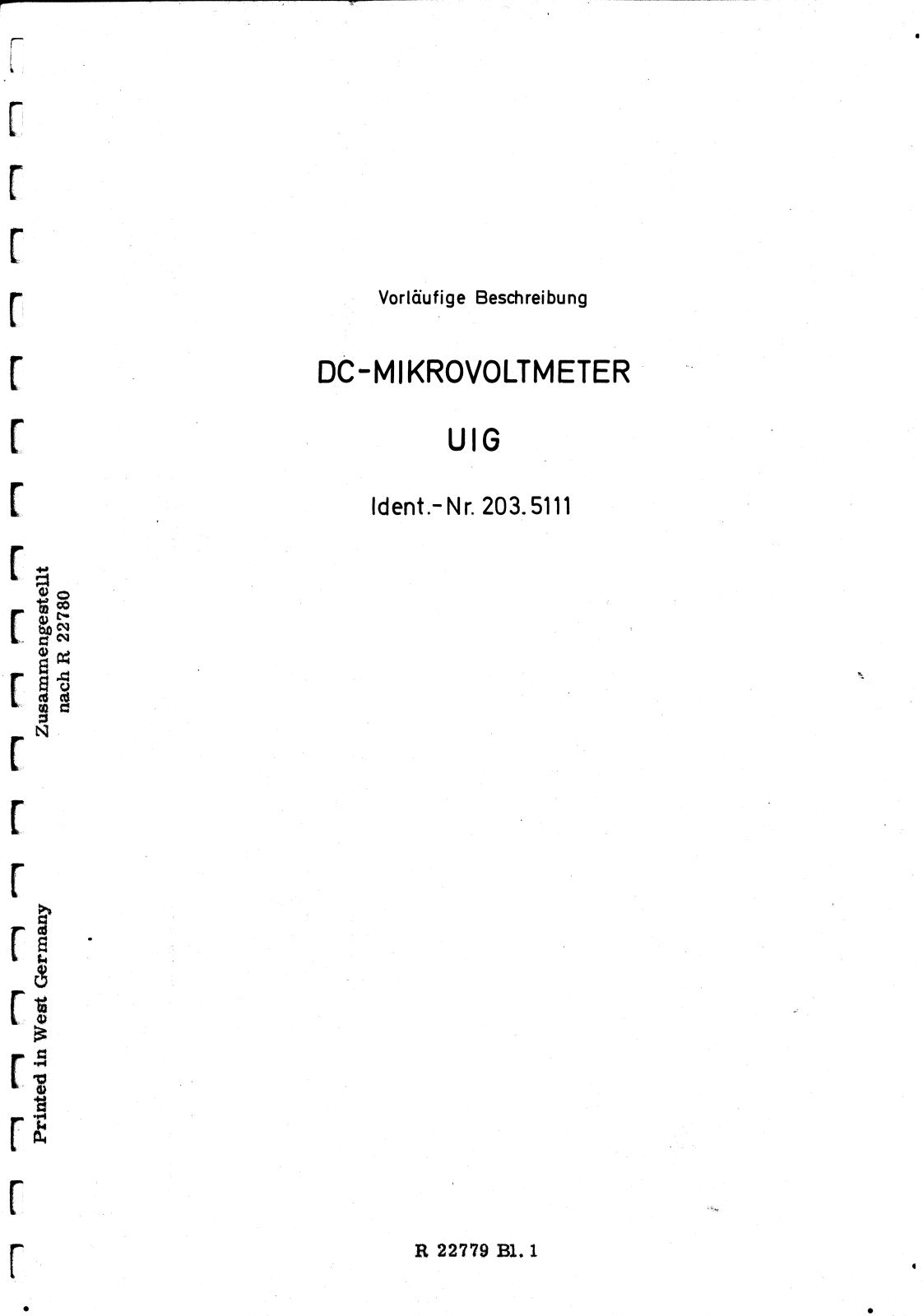 Rohde & Schwarz UIG 203.5111 Service manual