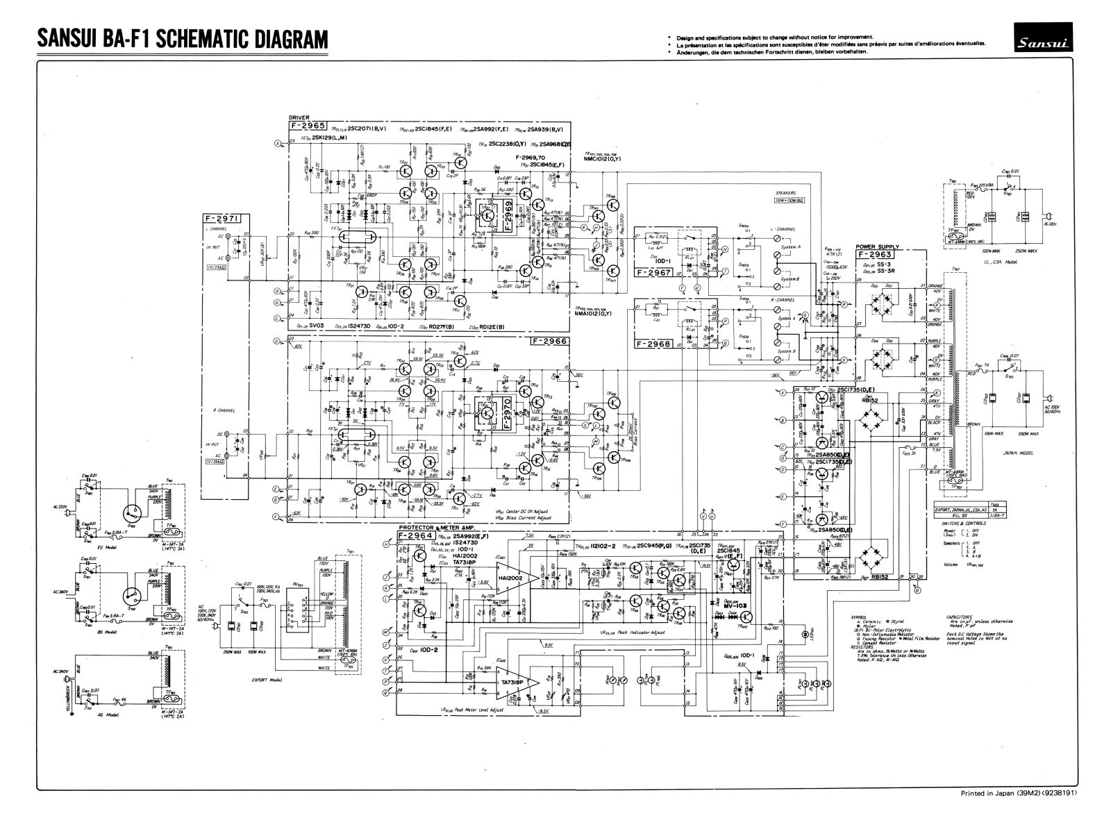 Sansui BAF-1 Schematic