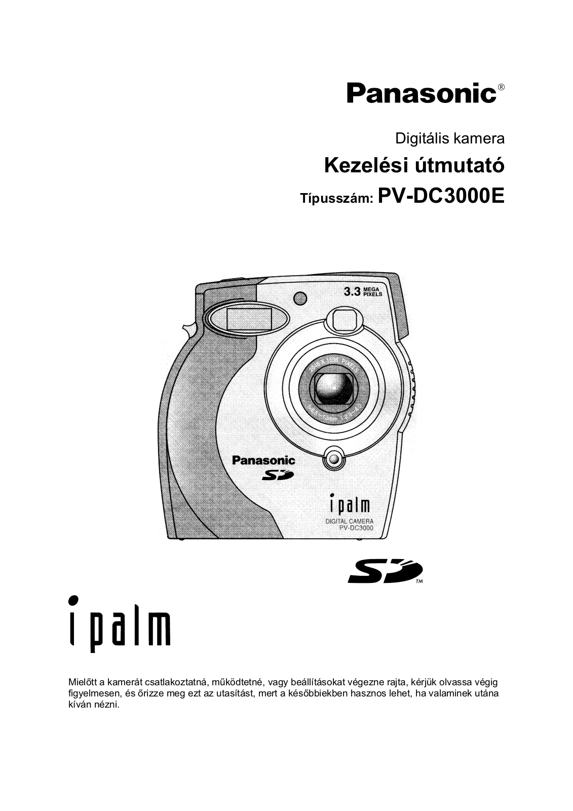 Panasonic PV-DC3000 User Manual