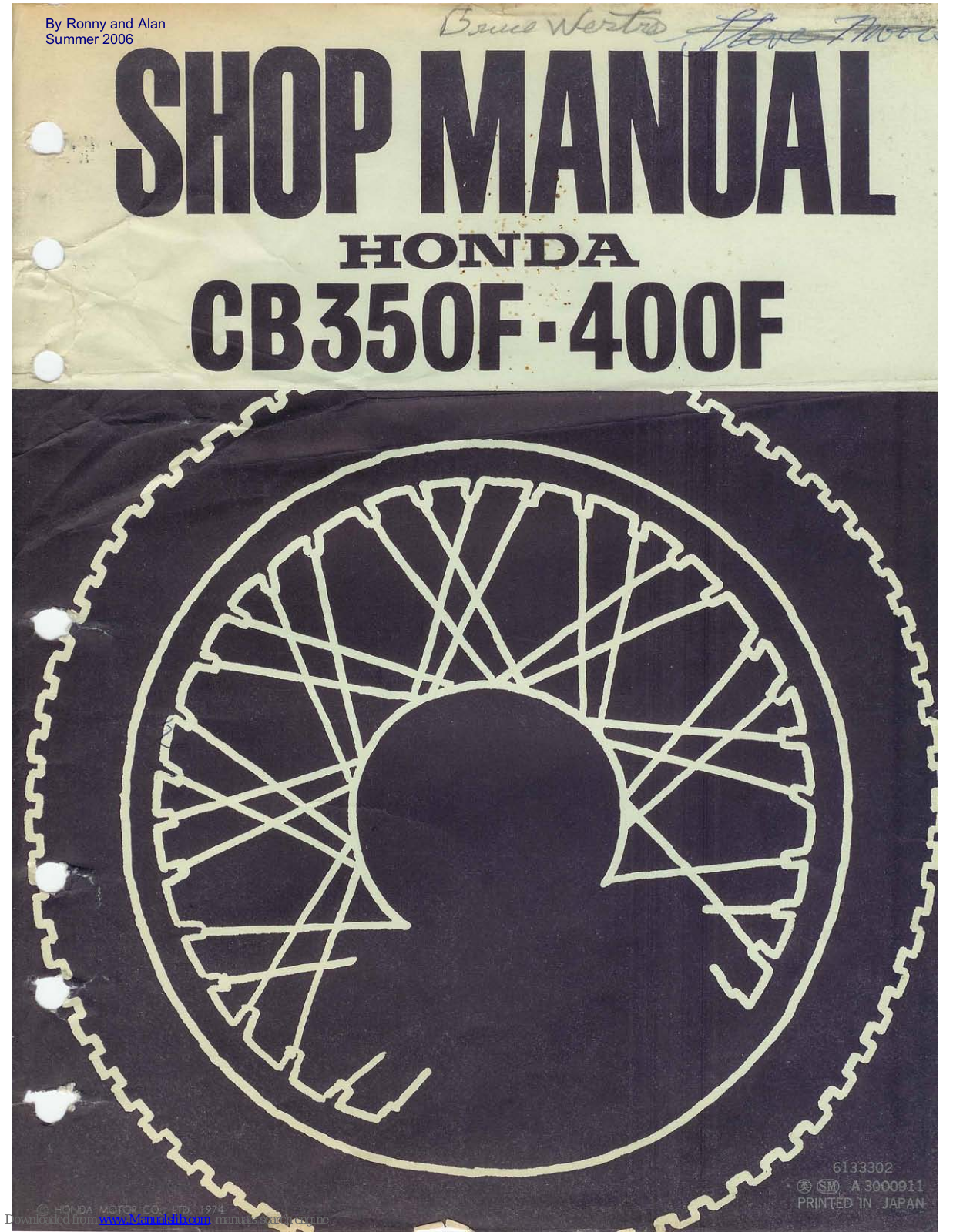 Honda CB350F-CB400F Service Manual