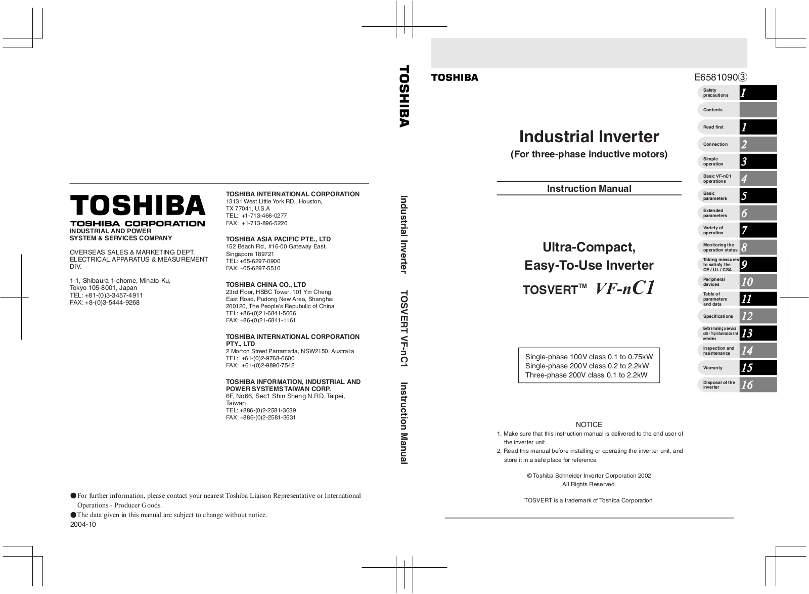 Toshiba VF-nC1 User Manual