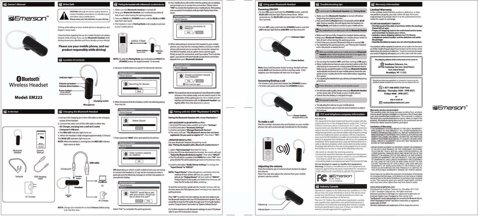 Emerson EM223 User Manual