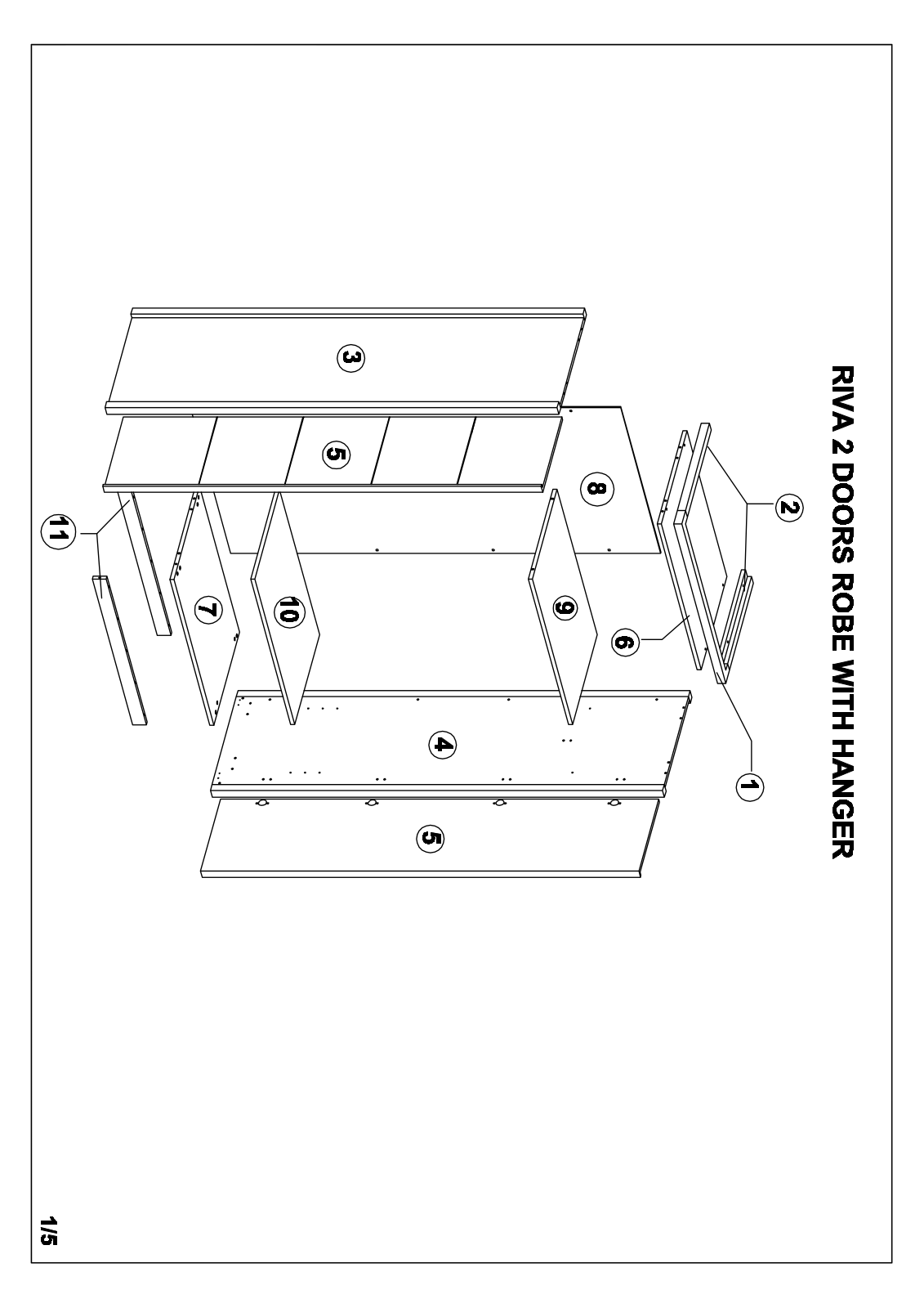 Freedom Riva Wardrobe with Hanger Assembly Instruction