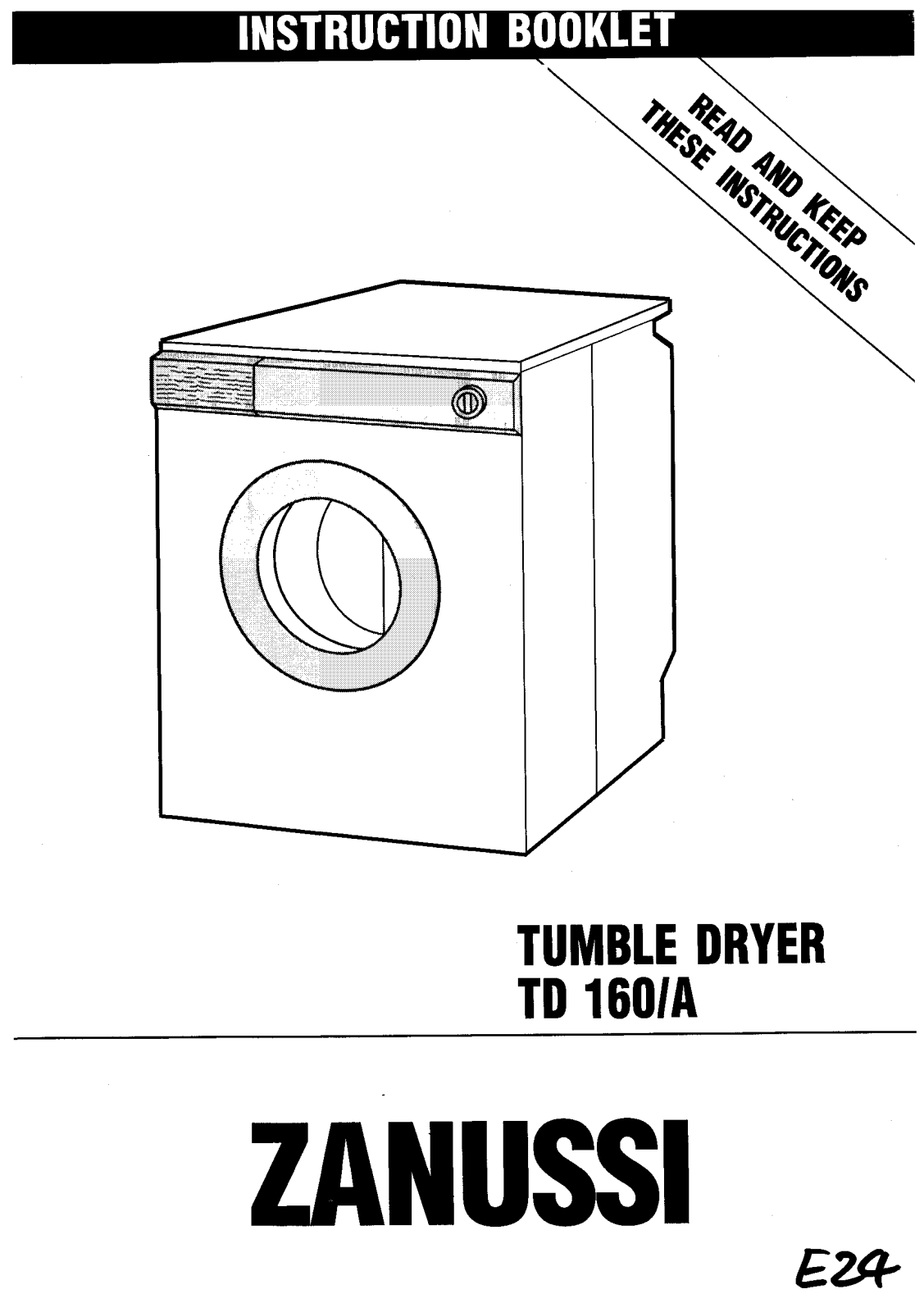 Zanussi TD160-A User Manual