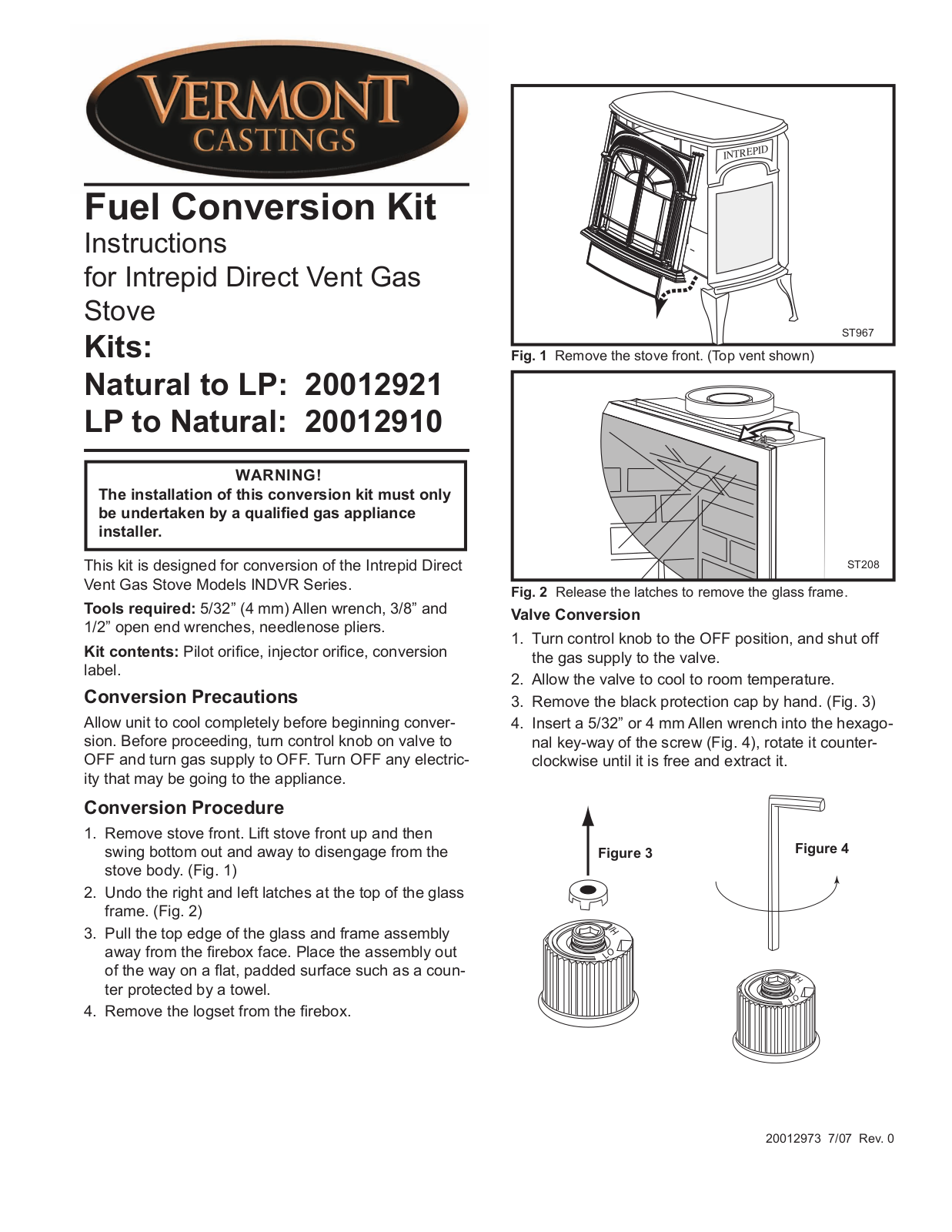 Vermont Casting ST208, ST967 User Manual