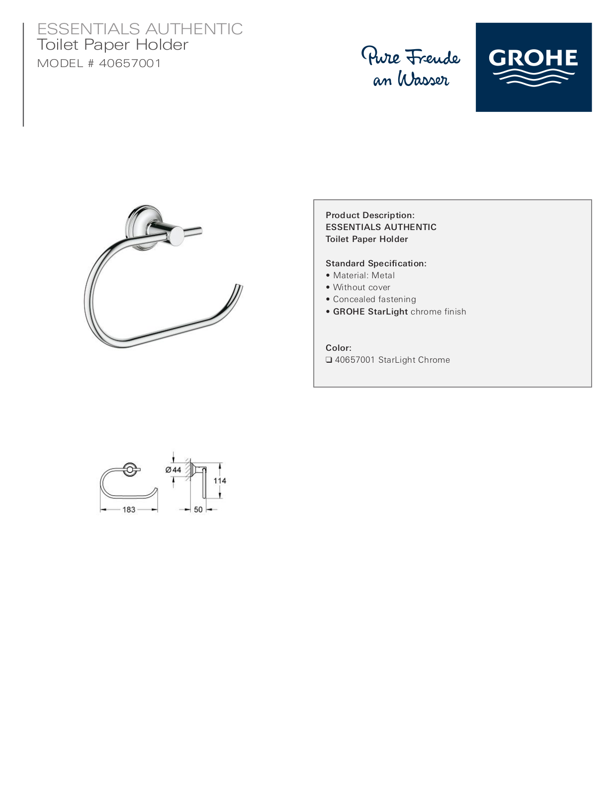GROHE GRH5553 Specifications - ManualMachine.com