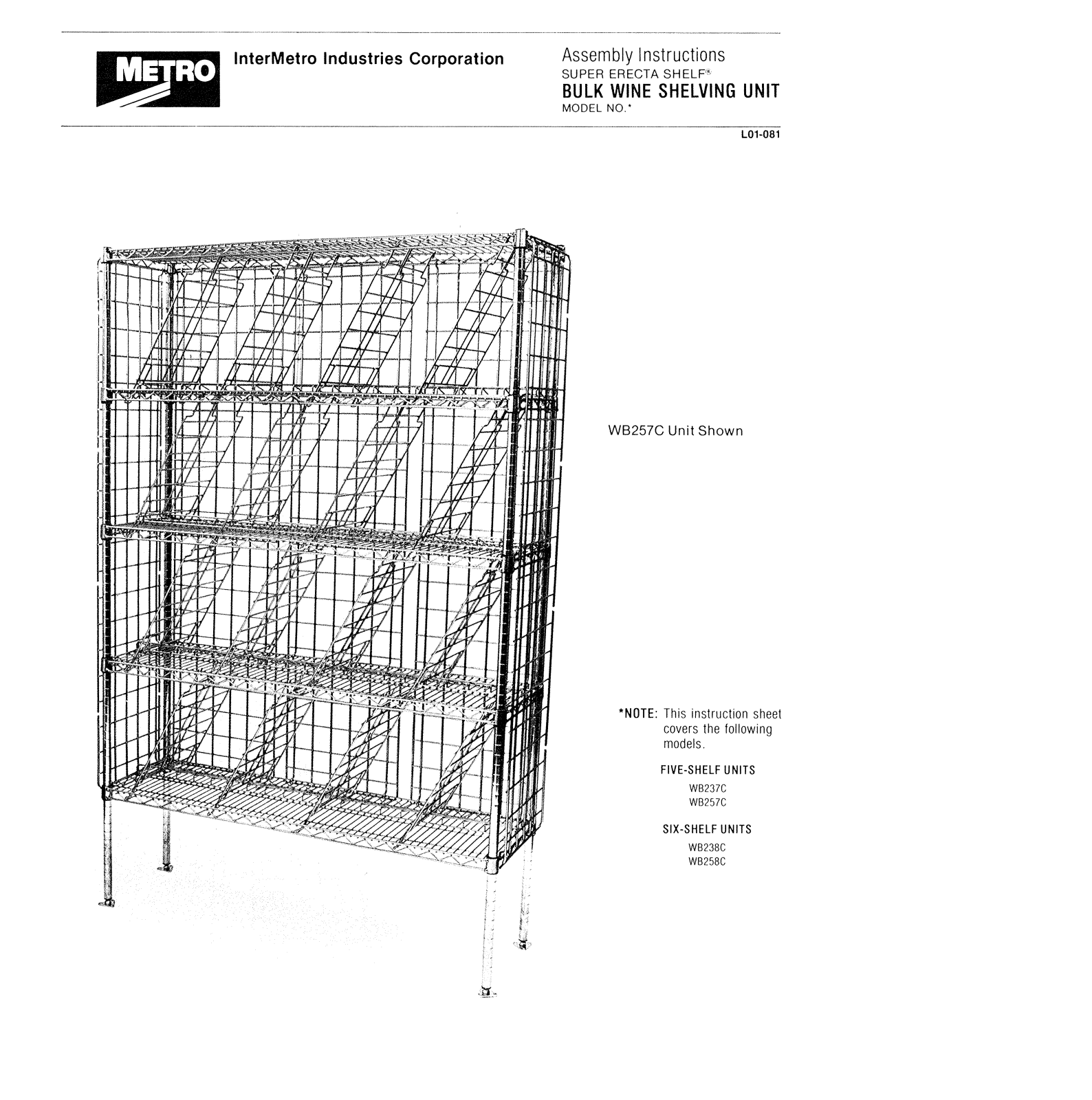 Metro WB237C User Manual