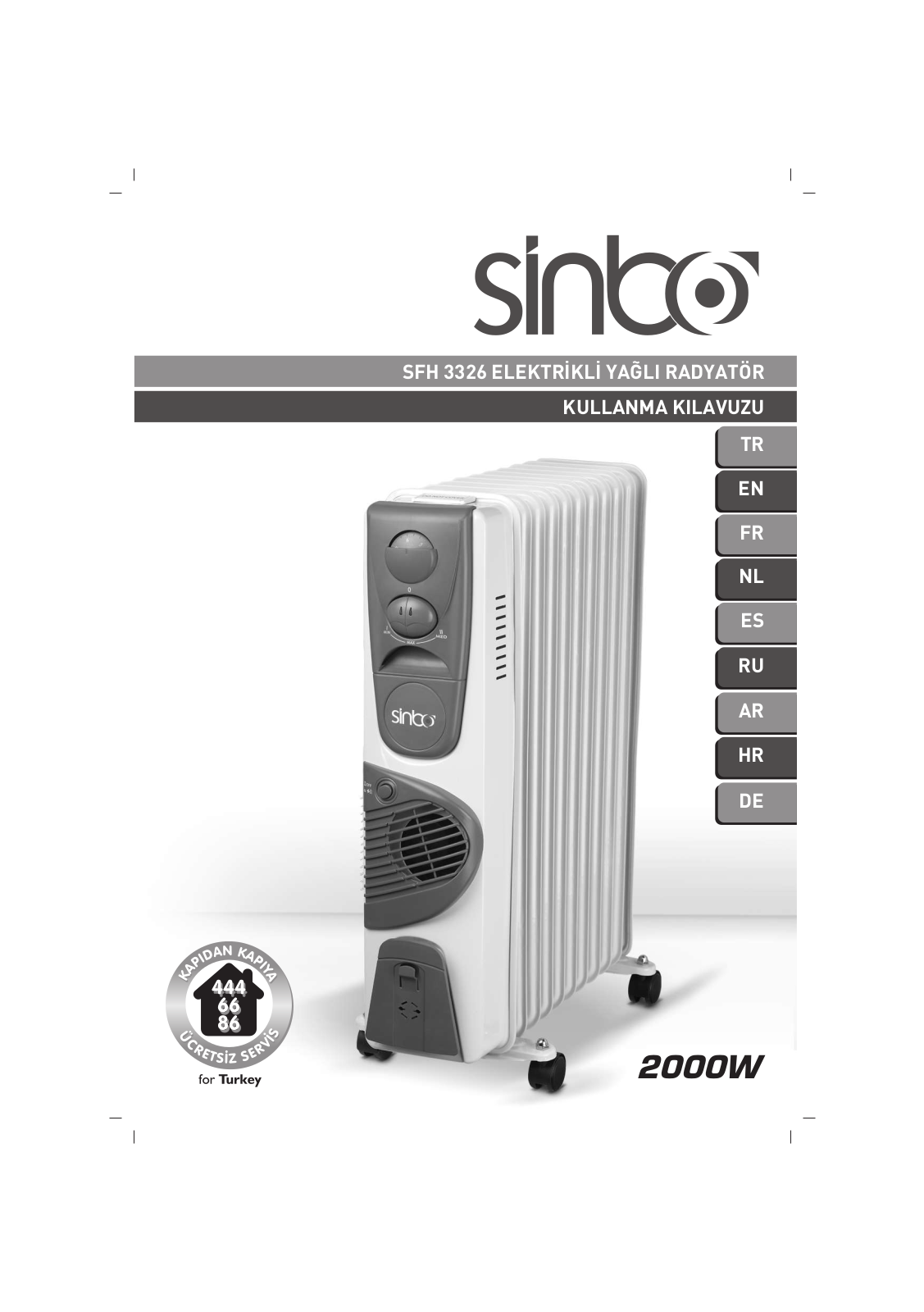 Sinbo SFH 3326 User Manual