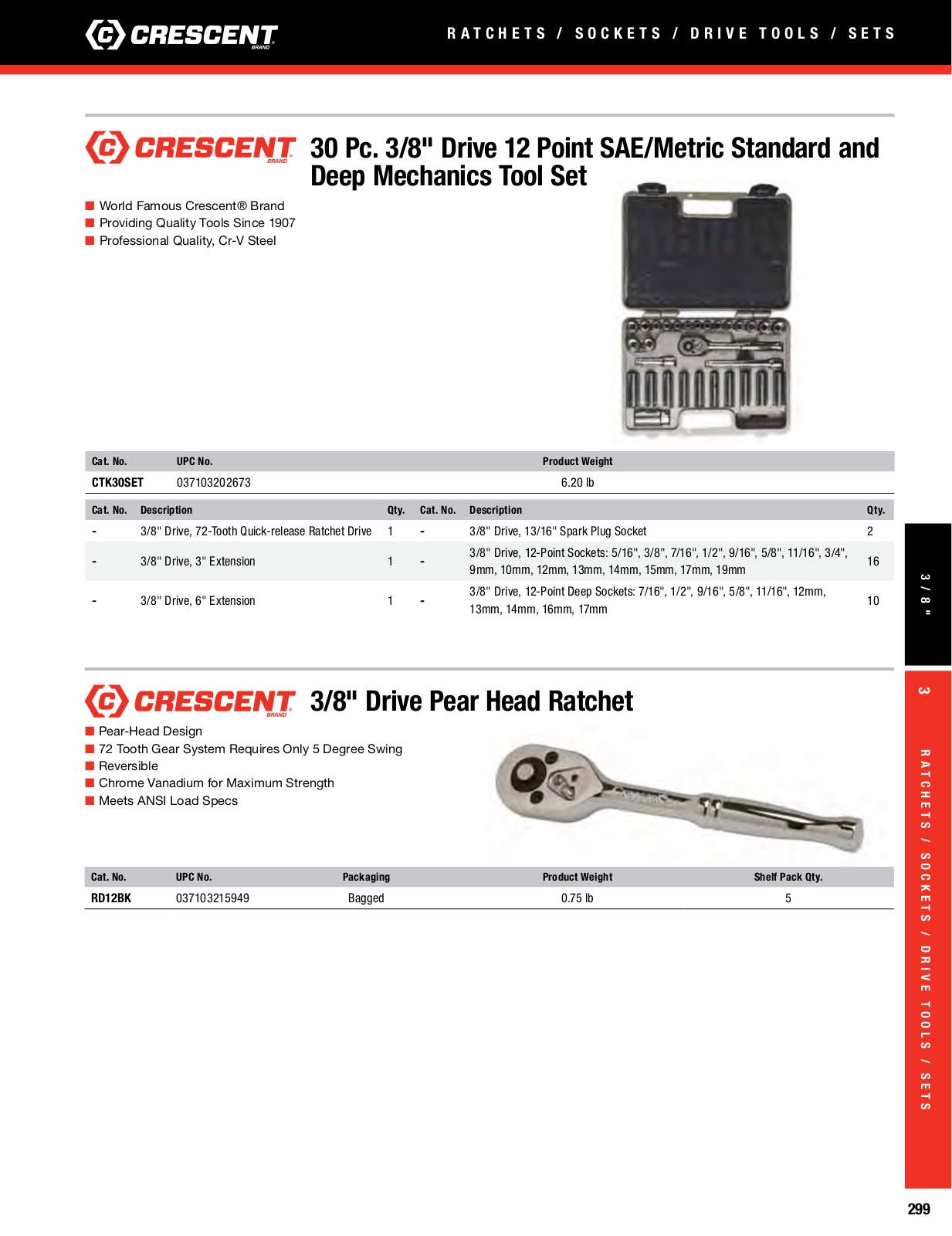 Crescent - Apex Tool Group RATCHETS, SOCKETS, DRIVE TOOLS Catalog Page - ManualMachine.com