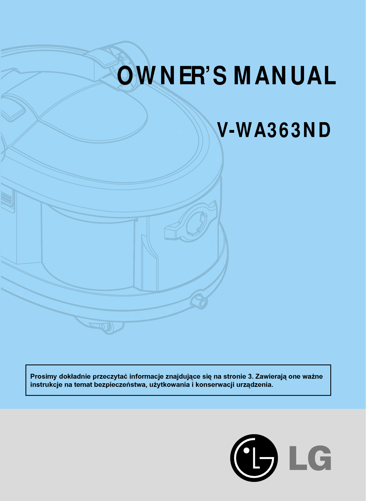 Lg V-WA363ND Owners Manual