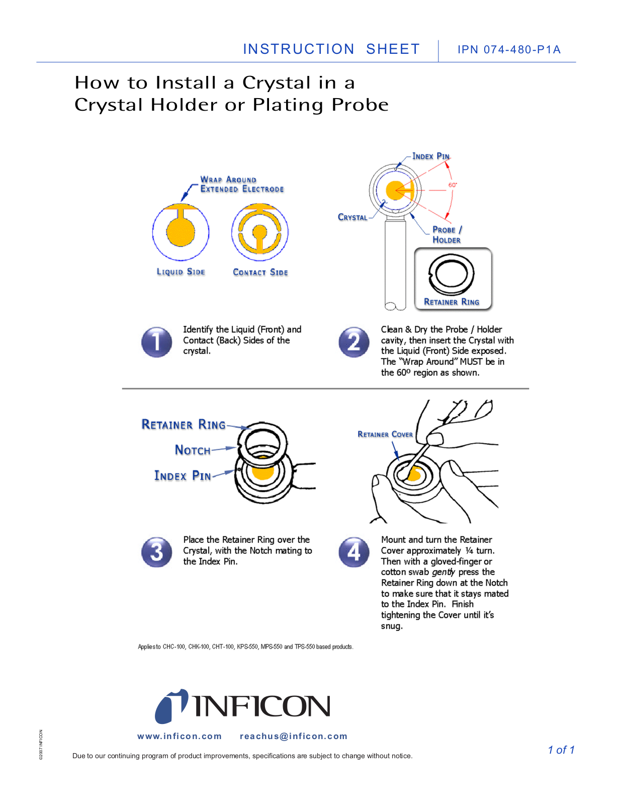 INFICON Research Crystals User Manual