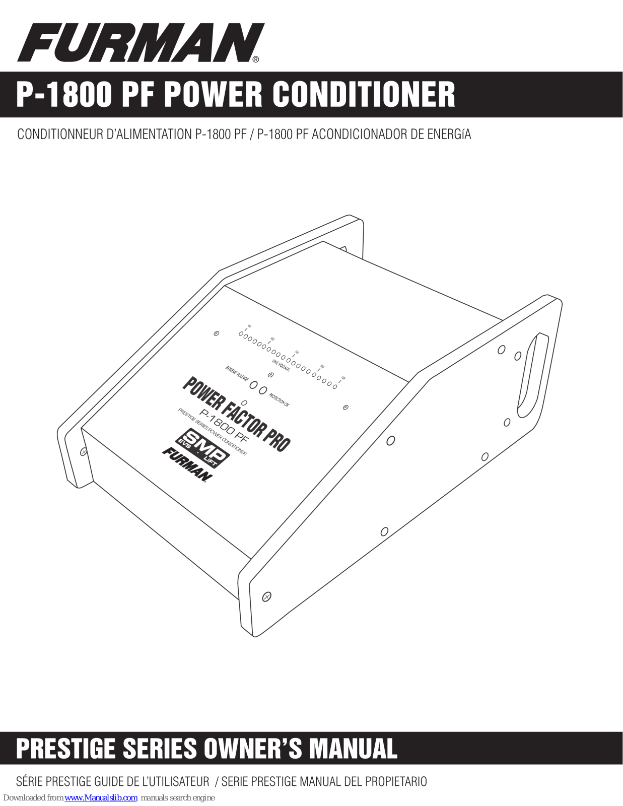 Furman P-1800 PF Prestige Series Owner's Manual