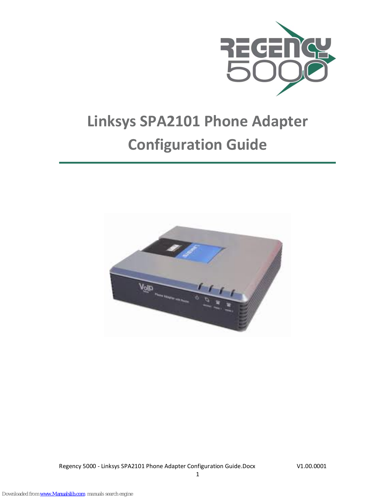 Linksys SPA2101 Configuration Manual