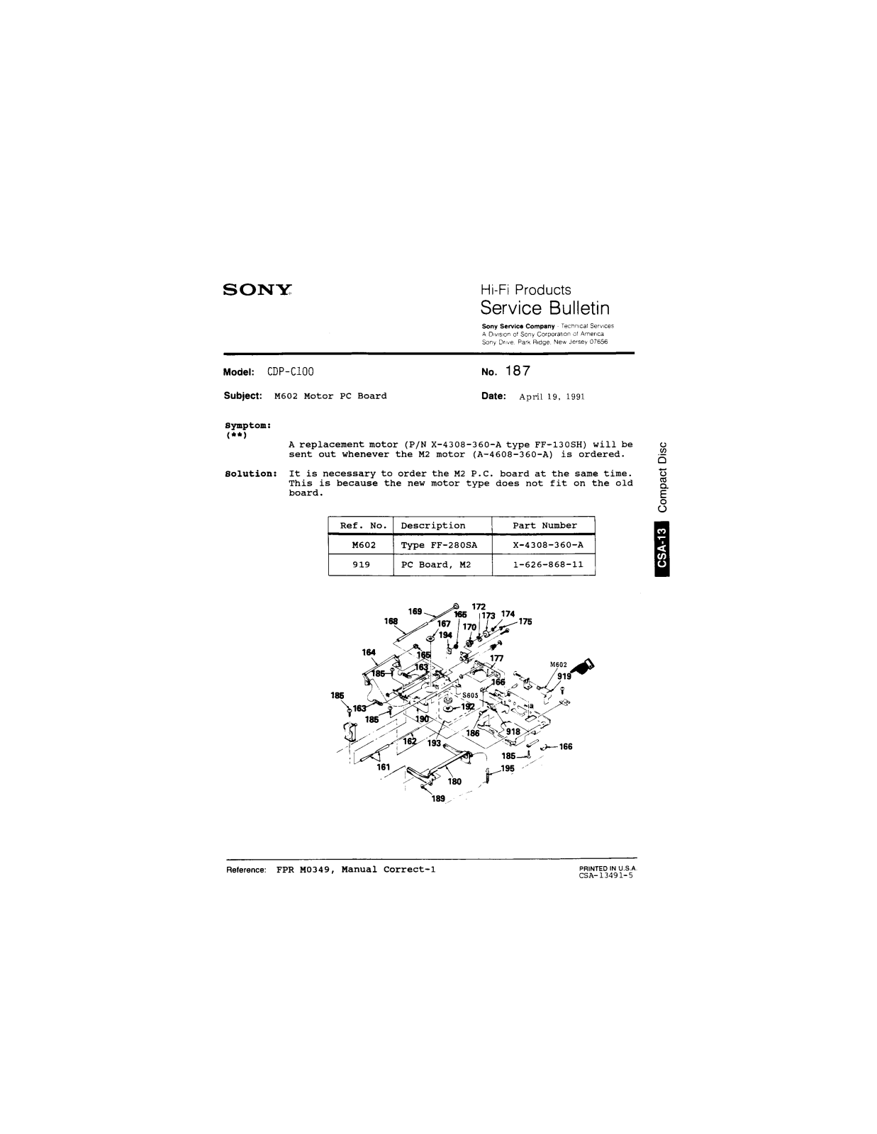 Sony SDP-C100 Service Manual