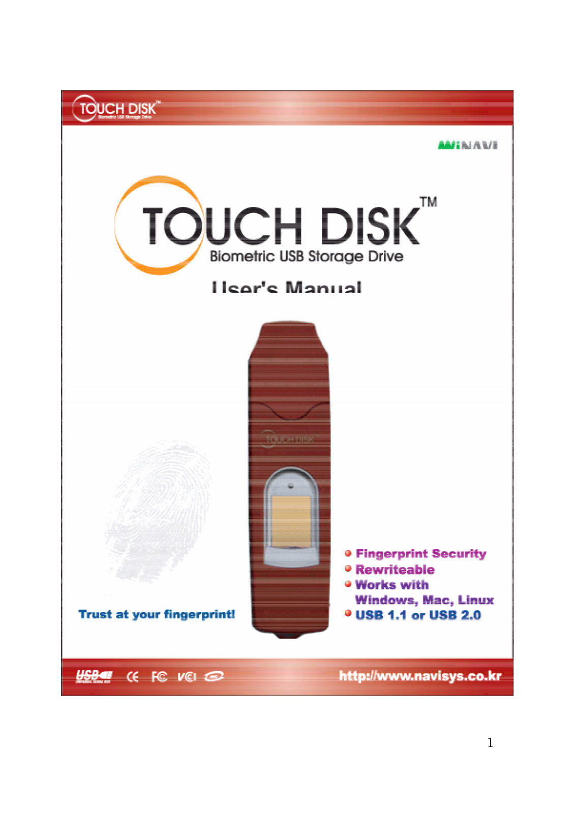 Navi Touch Disk Users Manual