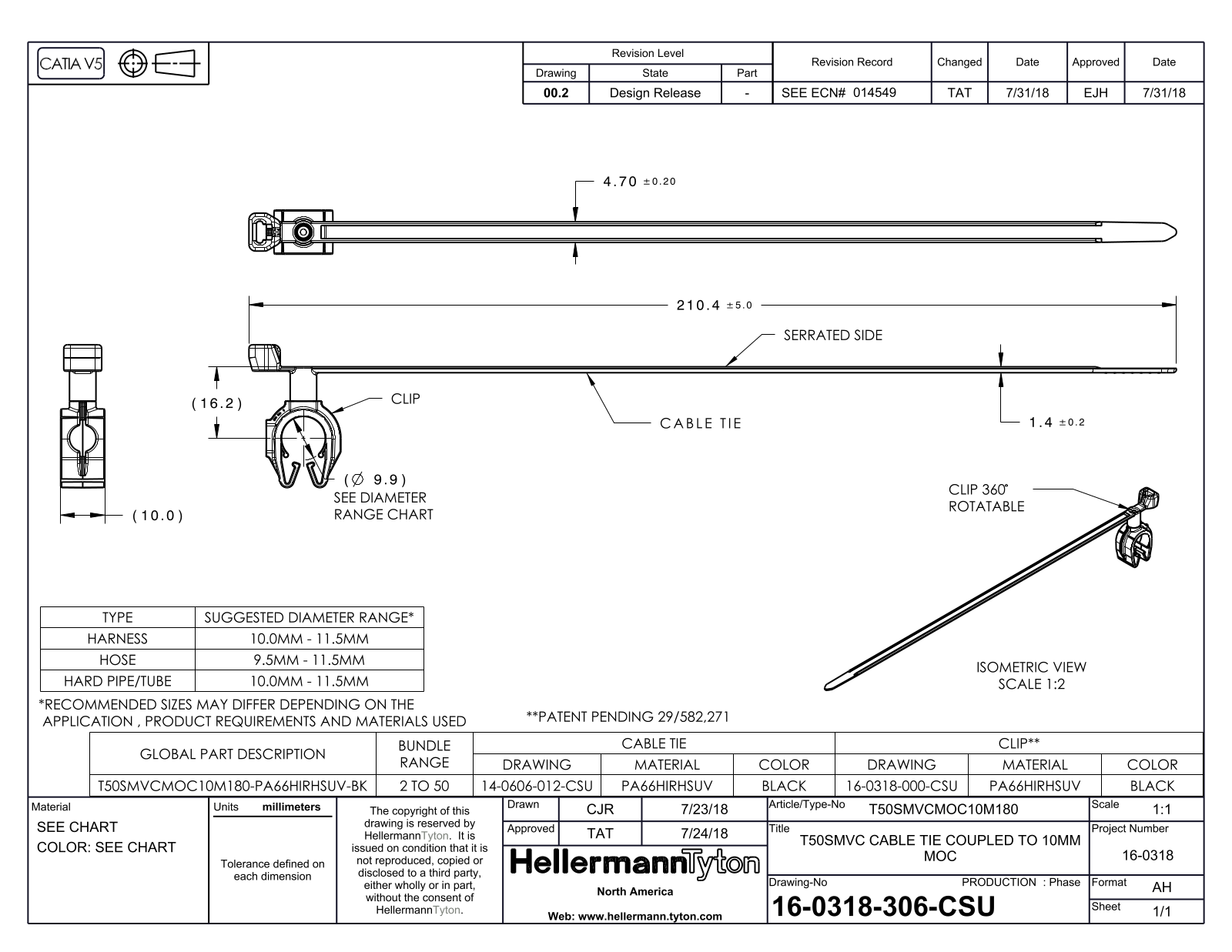 HellermannTyton T50SMVCMOC 1 OM 180 Reference Drawing - ManualMachine.com