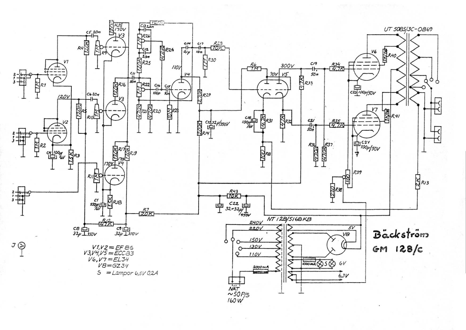 Backstrom gm128c schematic