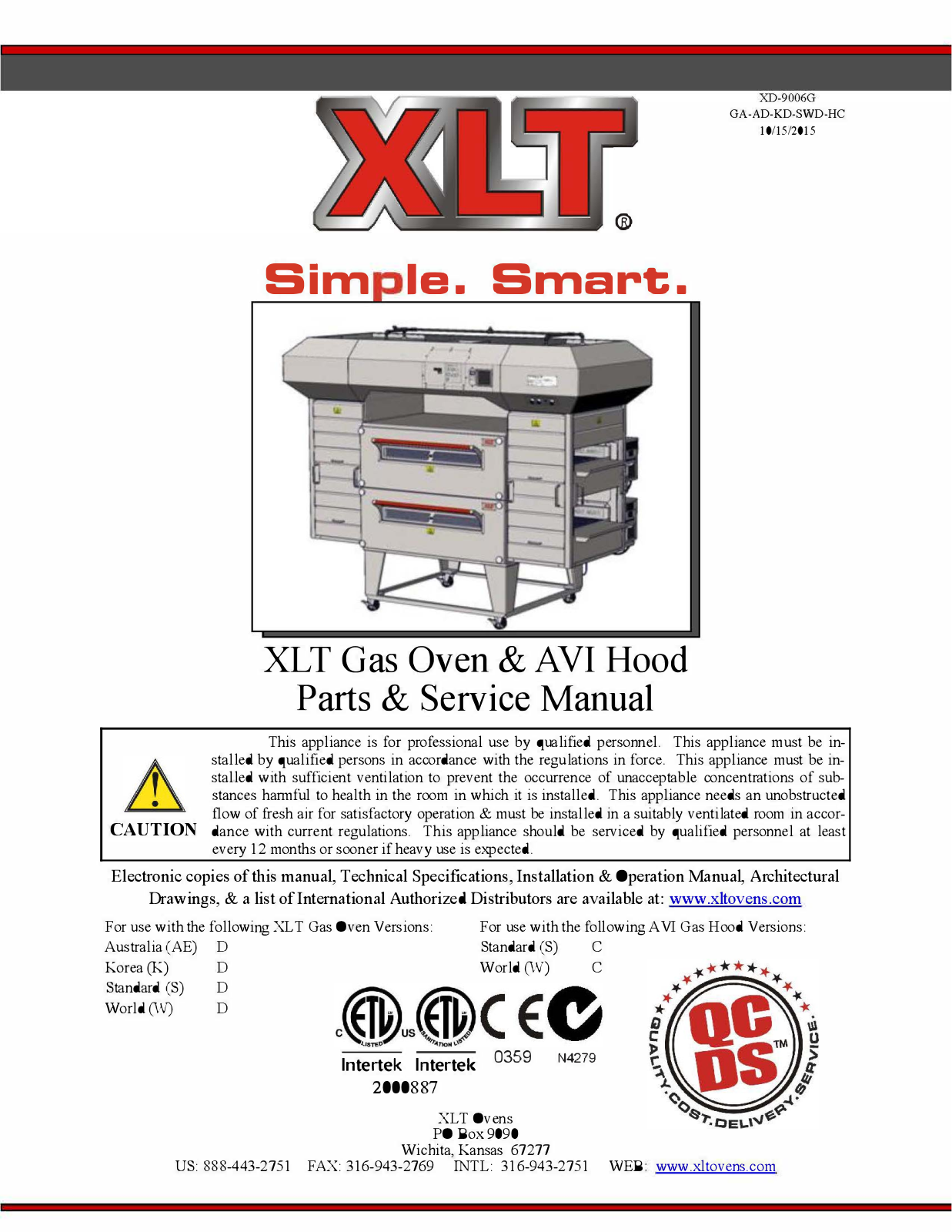 XLT Ovens C Installation MANUAL