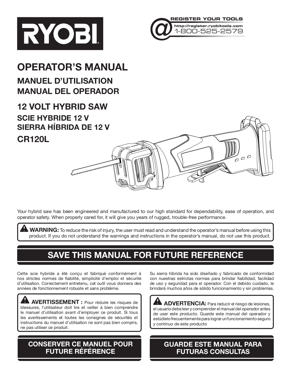 Ryobi CR120L User Manual