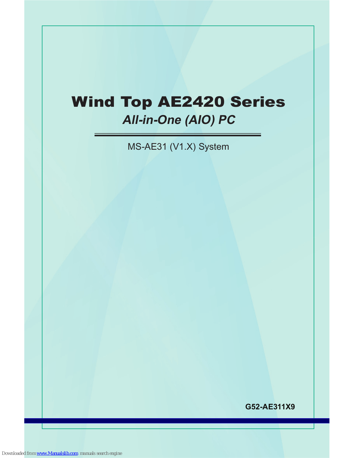 MSI Wind Top AE2420 3D, Wind Top AE2420, MS-AE31 User Manual