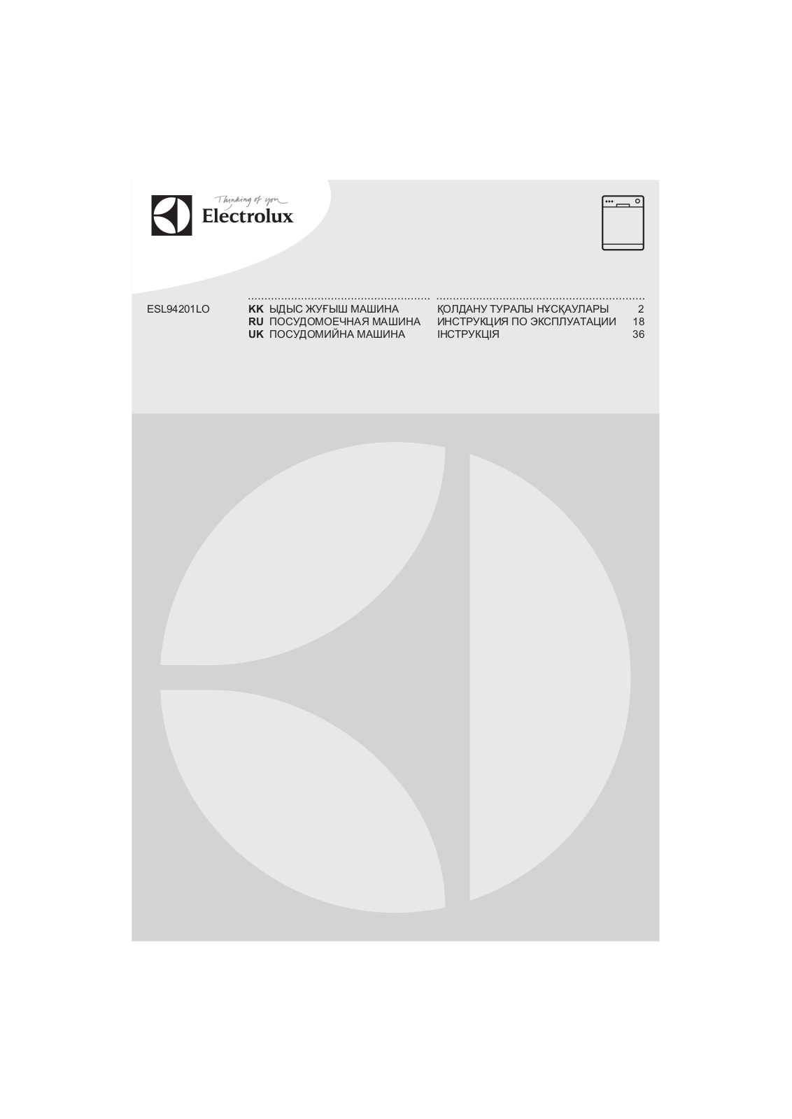 Electrolux ESL 94201 LO User manual