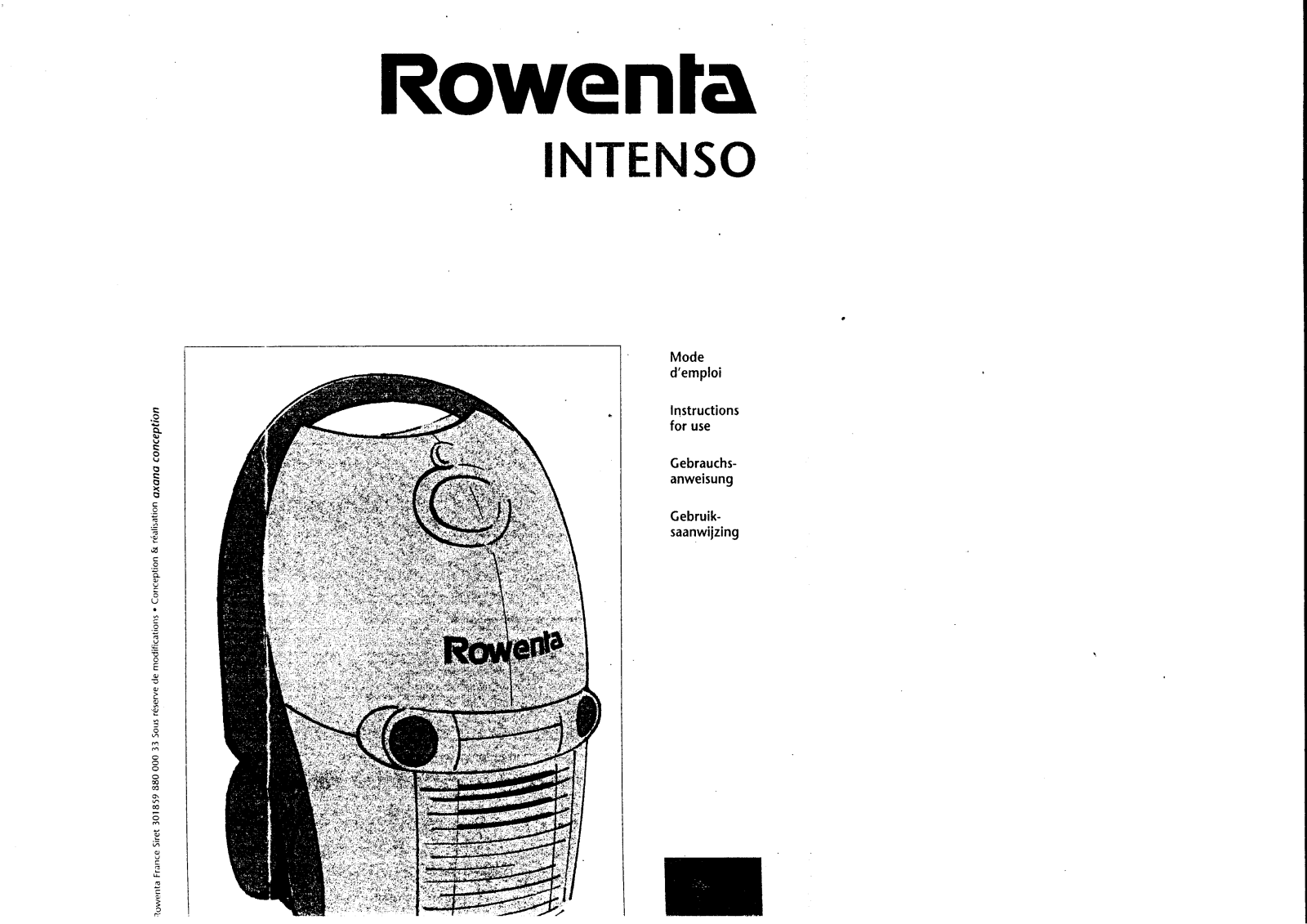 ROWENTA INTENSO User Manual