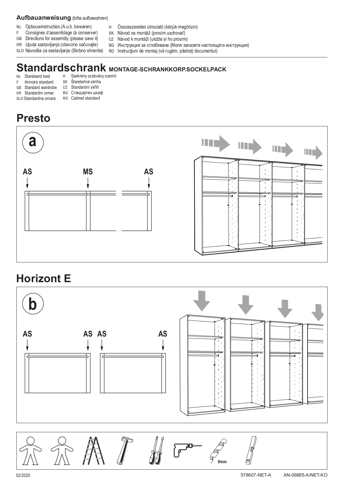 nolte Mobel PRESTO Assembly instructions