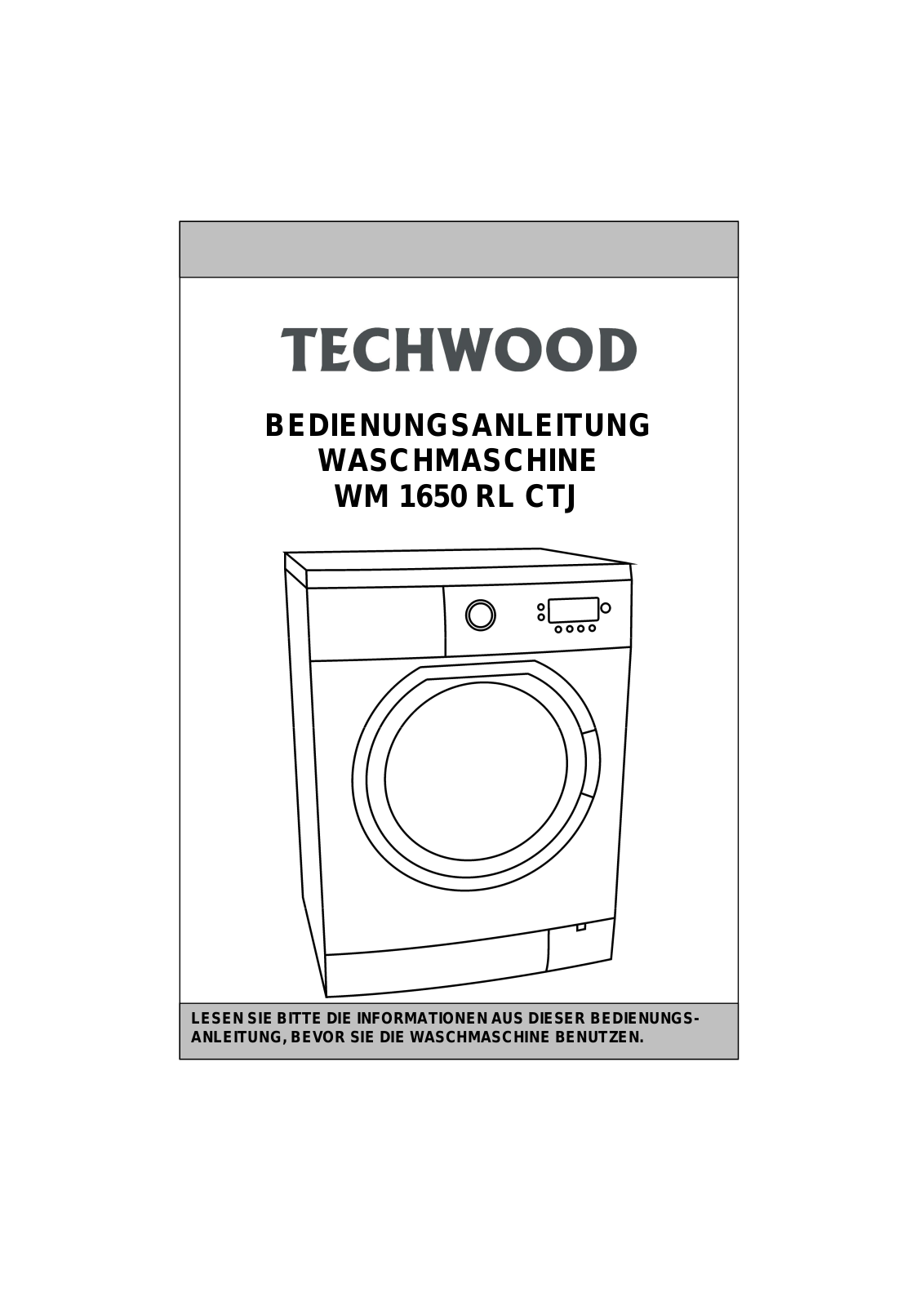 Techwood WM 1650 RL CTJ User Manual