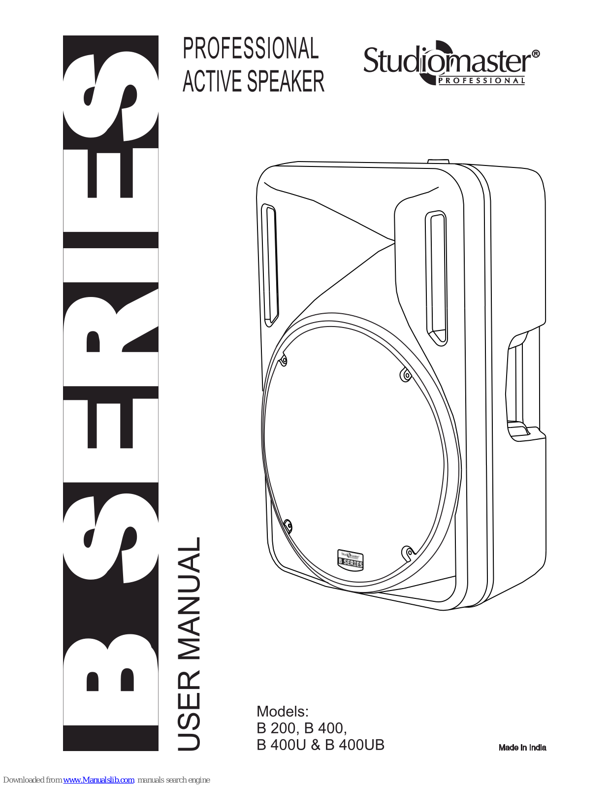 Studiomaster B 200, B 400, B 400UB, B 400U User Manual - ManualMachine.com
