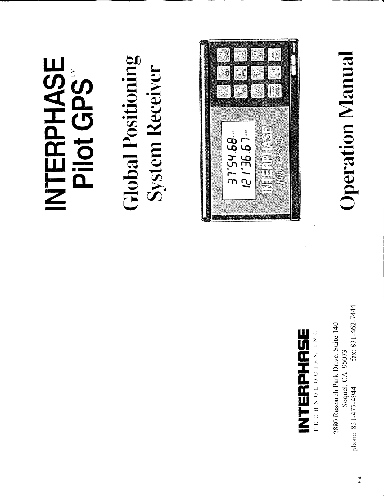 Interphase Tech Pilot GPS User Manual - ManualMachine.com