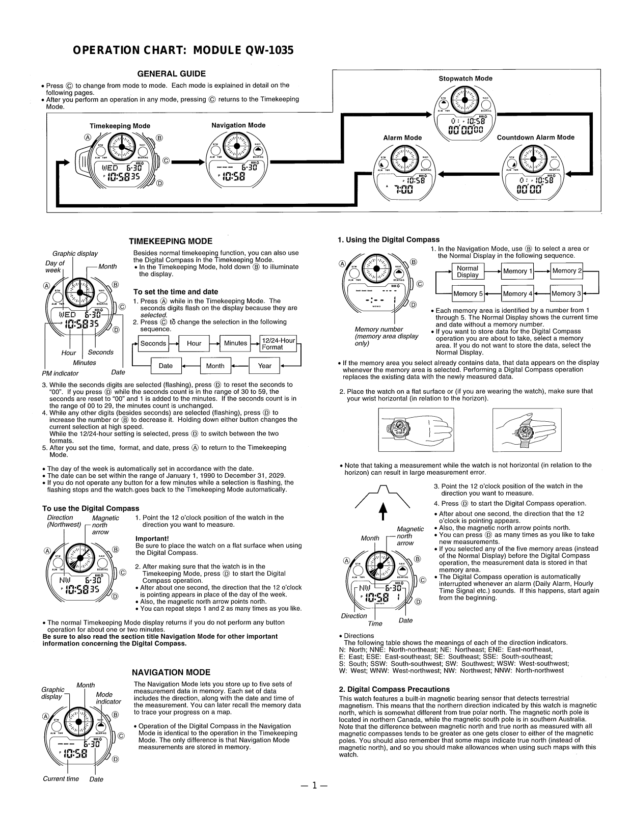 Casio 1035 Owner's Manual