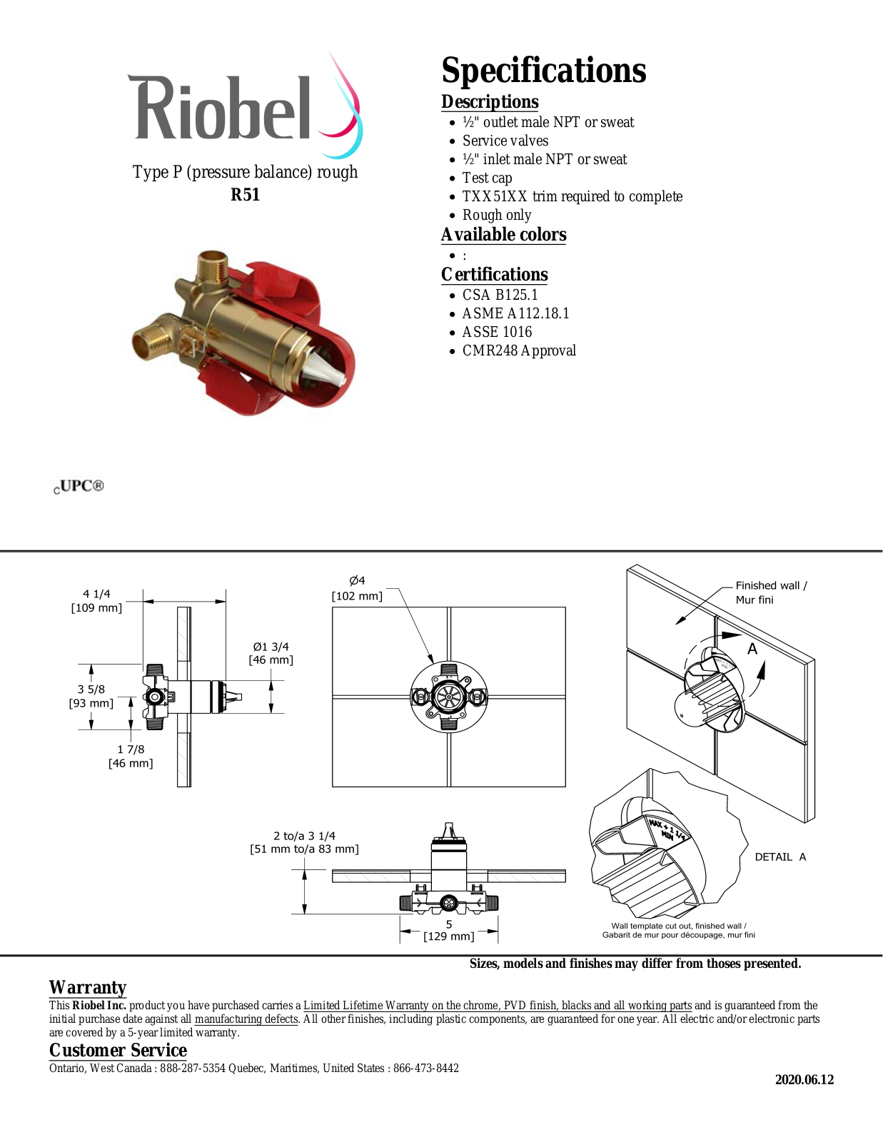 Riobel R51 Specifications - ManualMachine.com