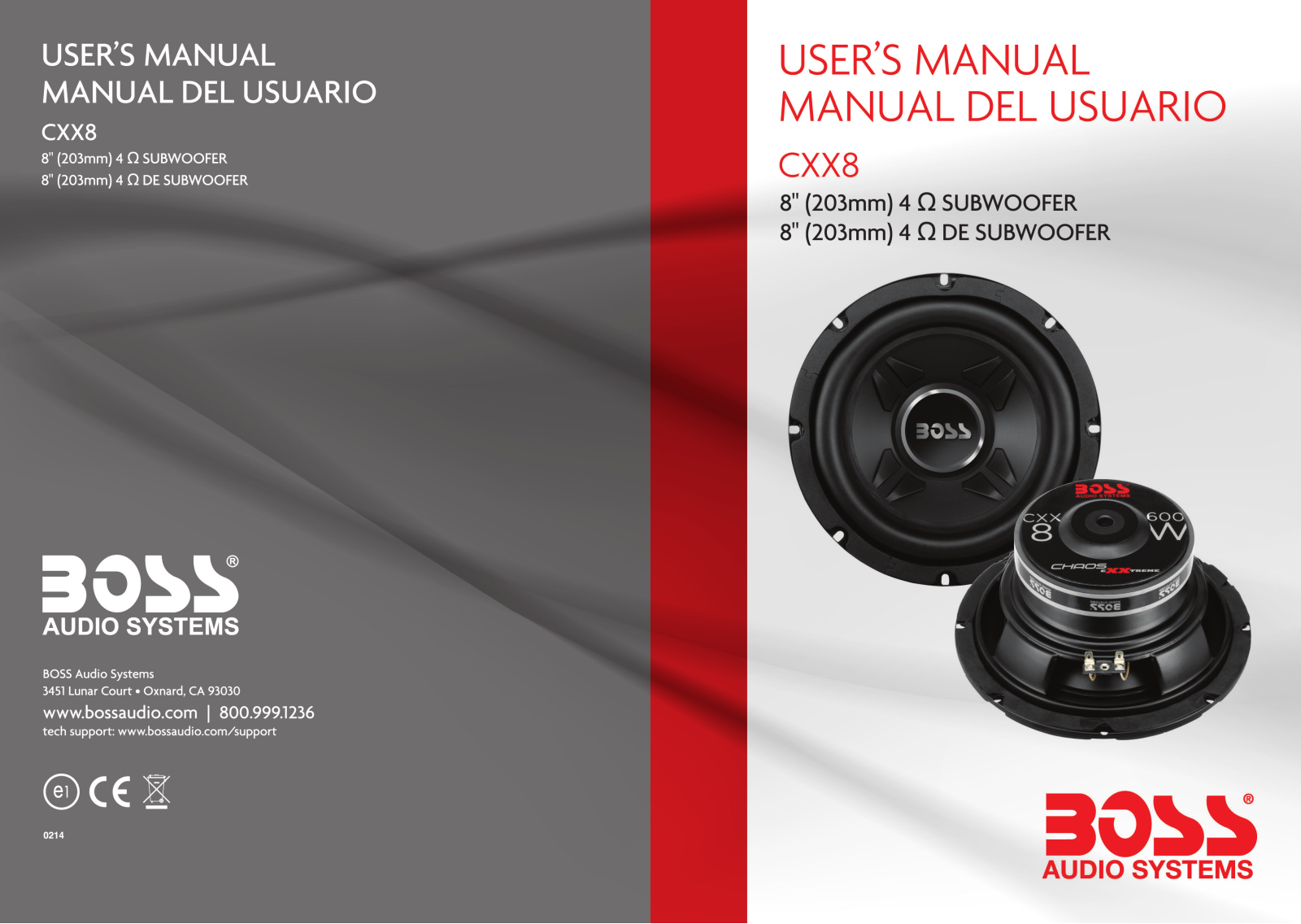 Boss Audio CXX8 User Manual