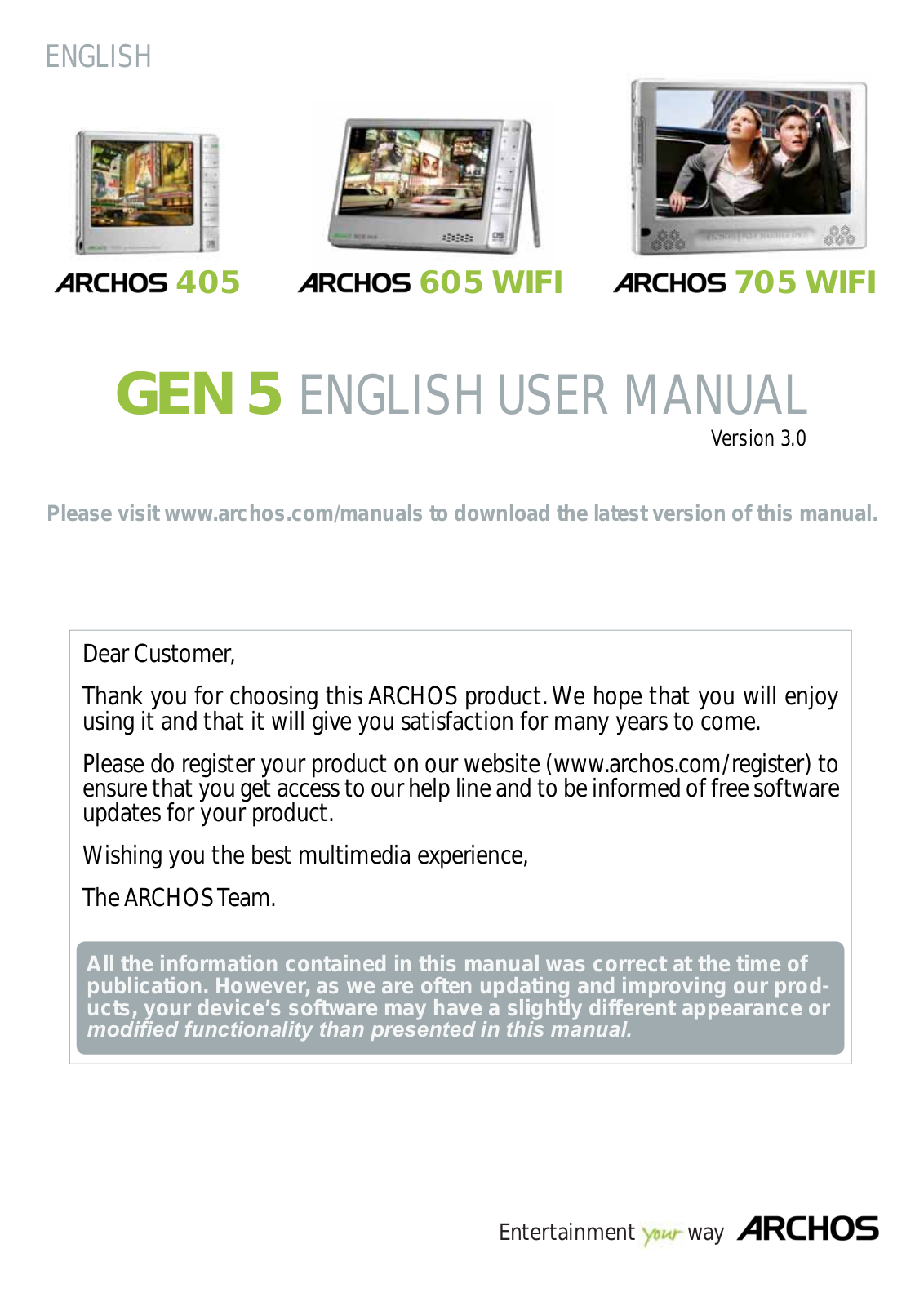 Archos DVR 705 User Manual