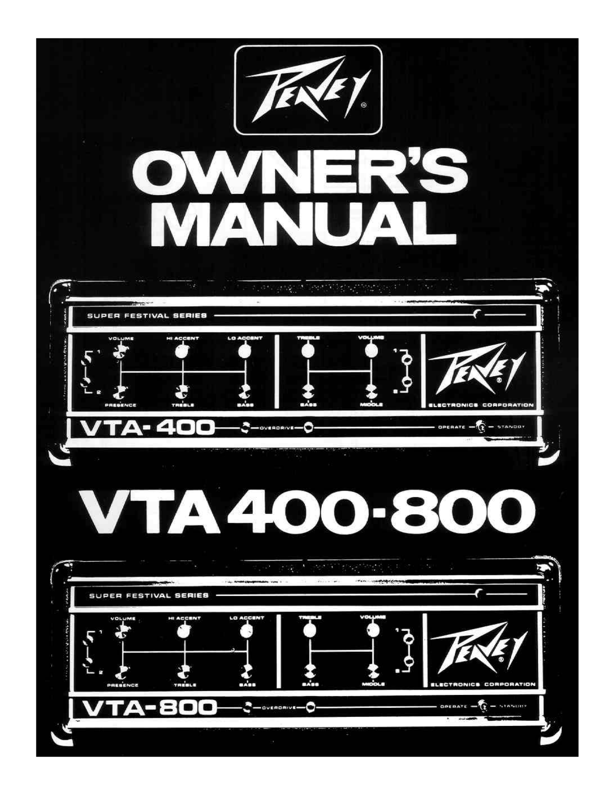 Peavey VTA-400, VTA-800 User Manual