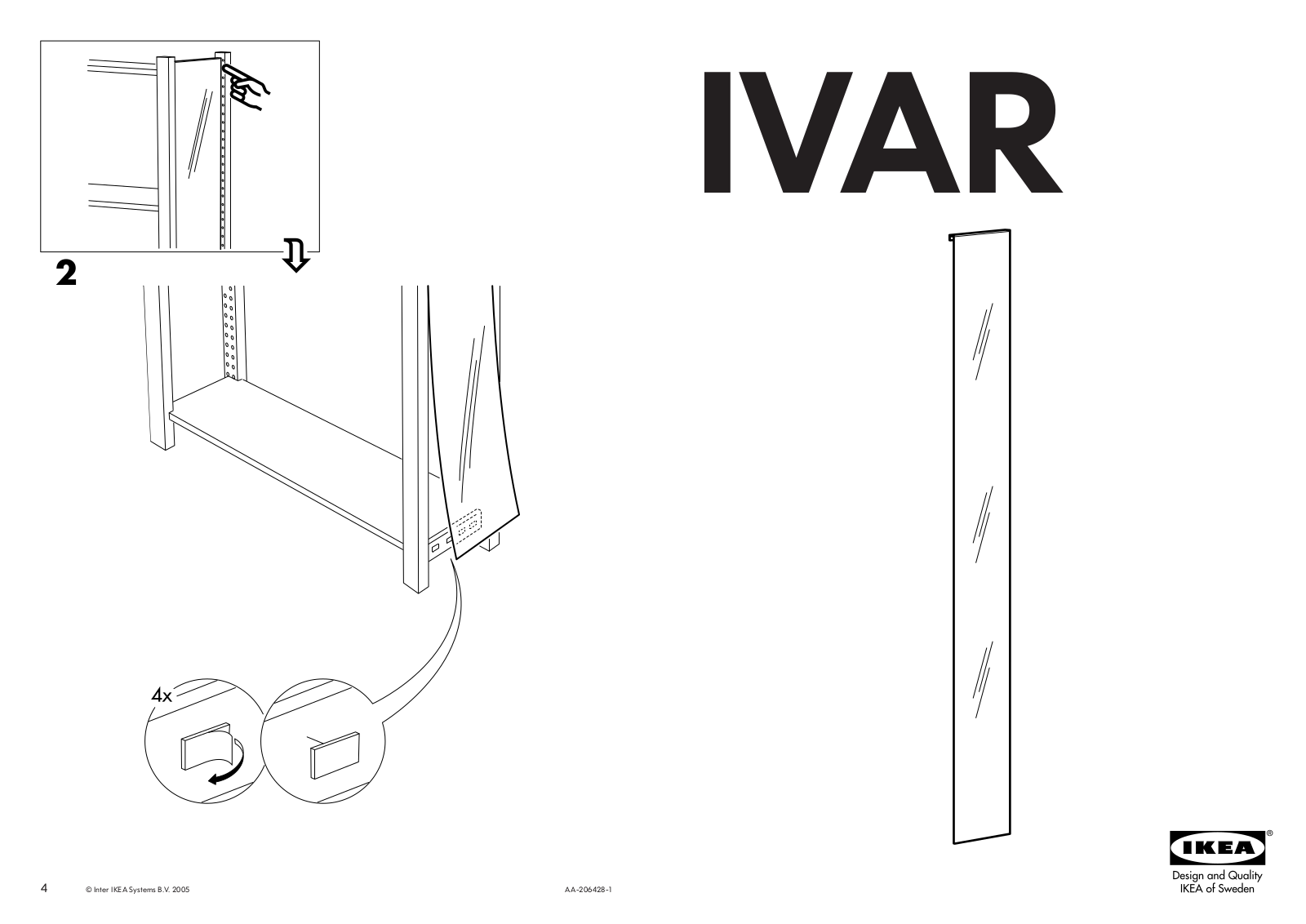 IKEA IVAR SIDE UNIT FILLING 9X66 7-8 Assembly Instruction