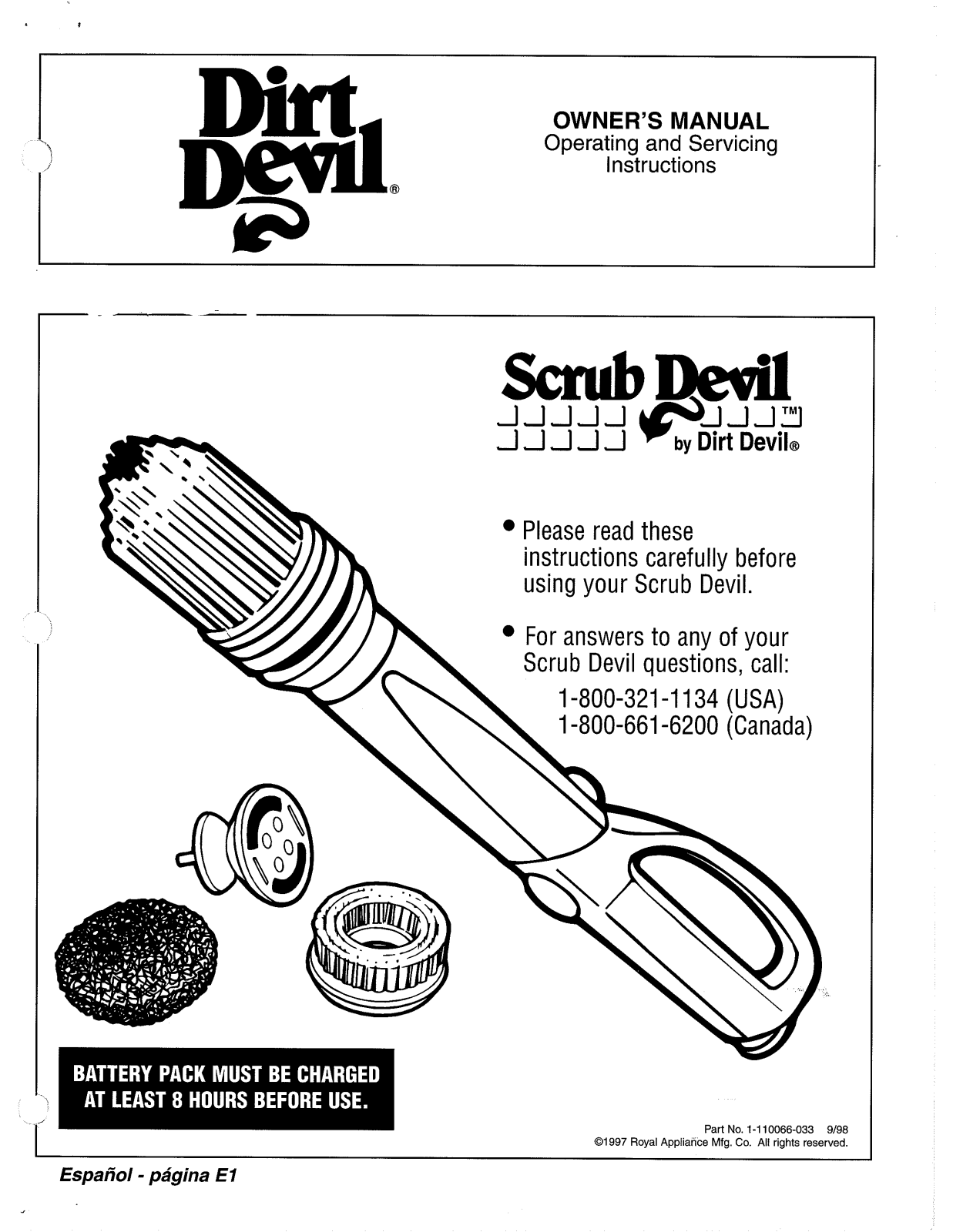 Dirtdevil MSD100 User Manual - ManualMachine.com