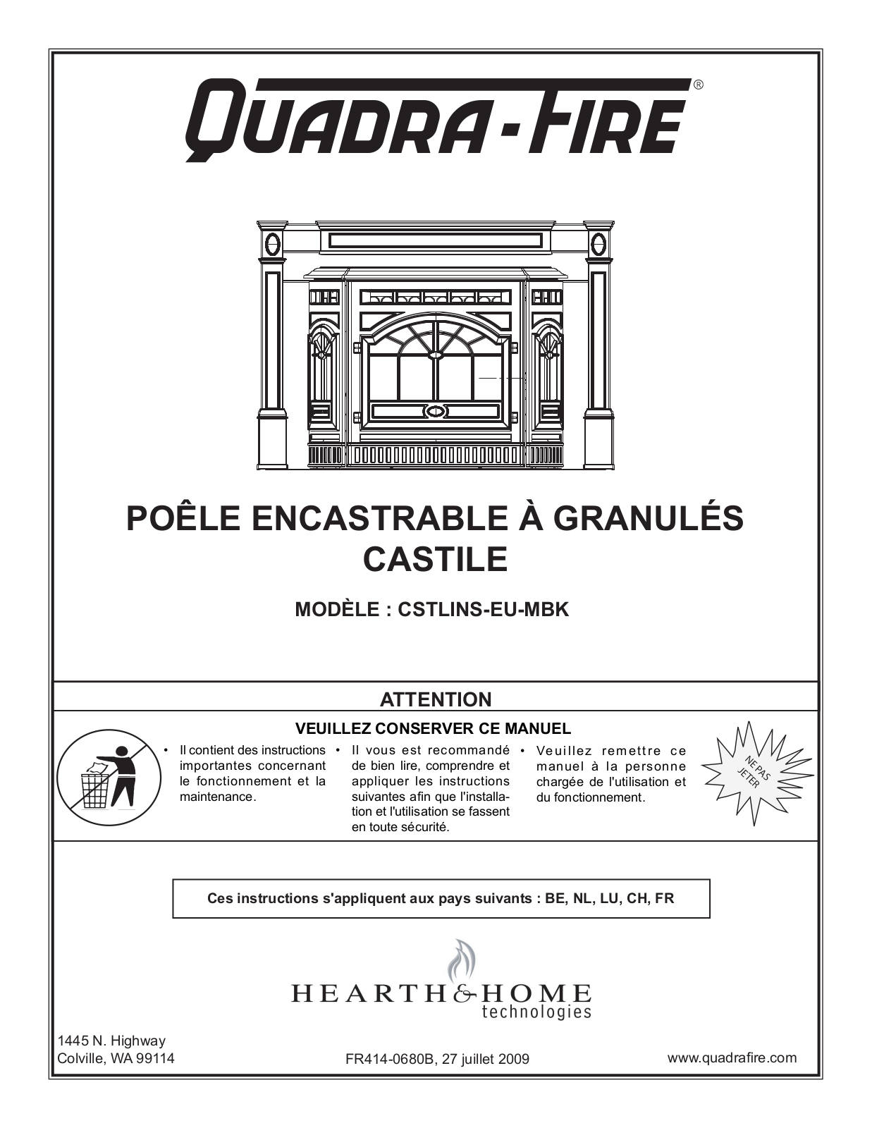 Quadra fire CSTLINS-EU-MBK User Manual