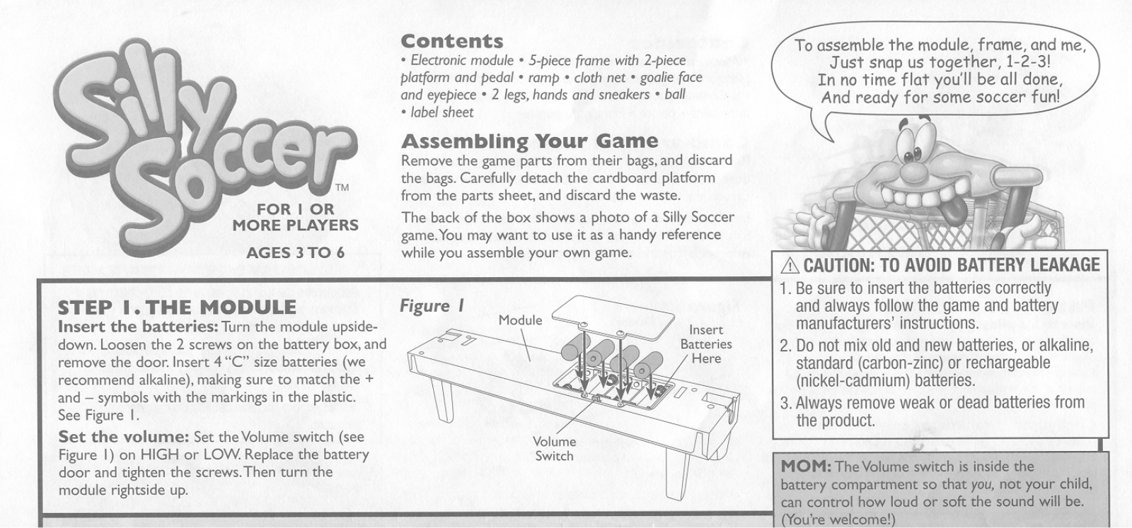 Hasbro SILLY SOCCER User Manual