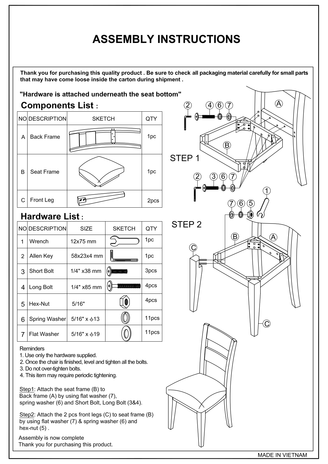 Steelside W005483601 Installation & Assembly - ManualMachine.com
