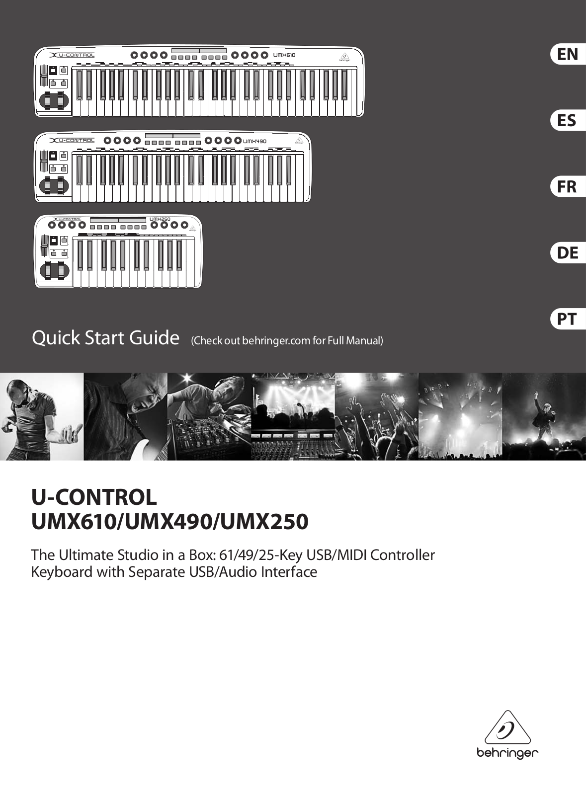 Behringer UMX250, UMX490, UMX610 Quick Start Guide