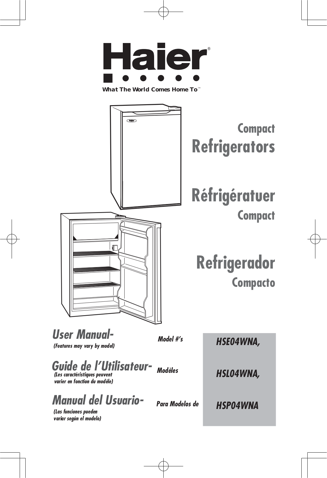 Haier HSL04WNA User Manual