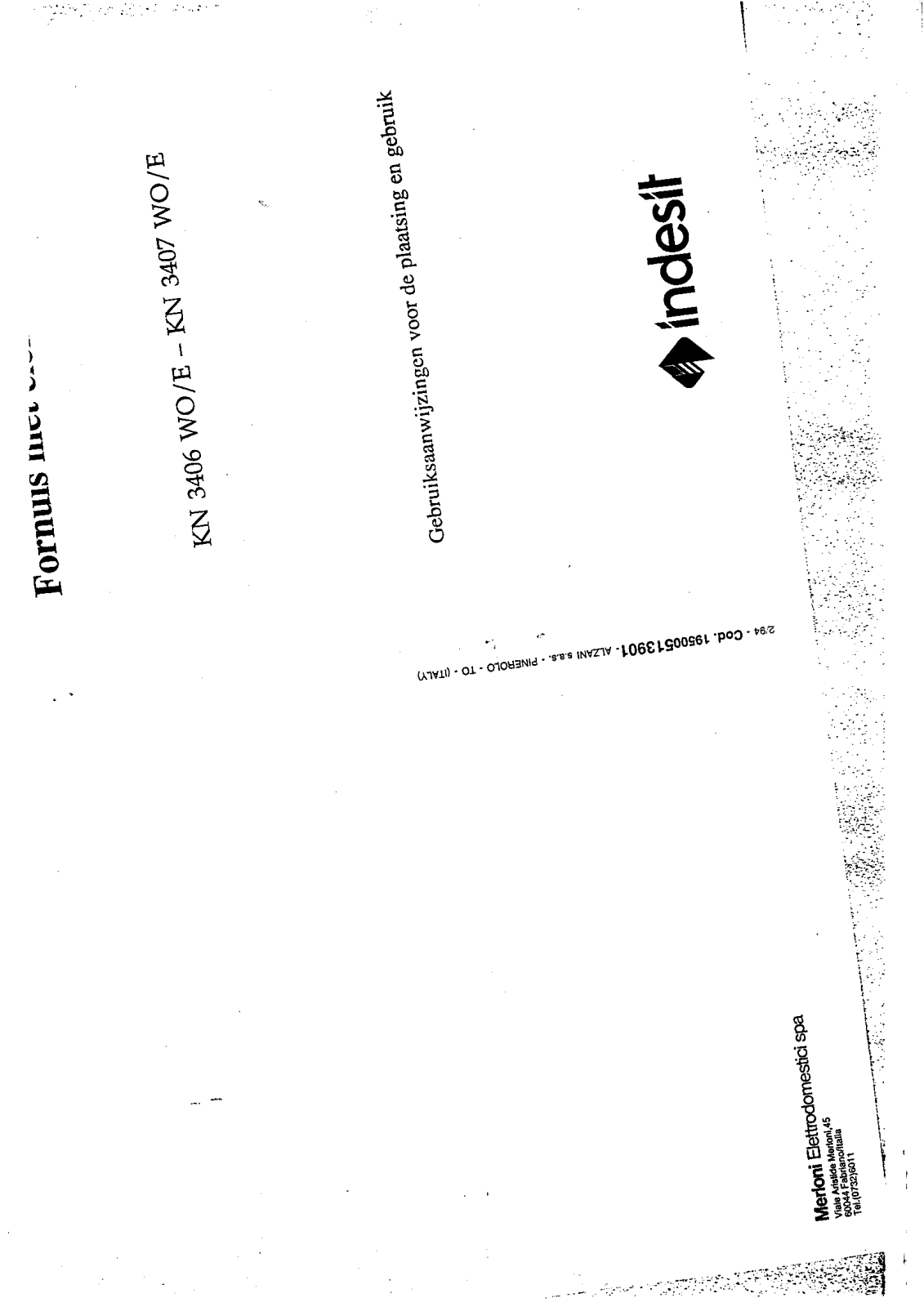 Indesit KN3406WO-E User Manual