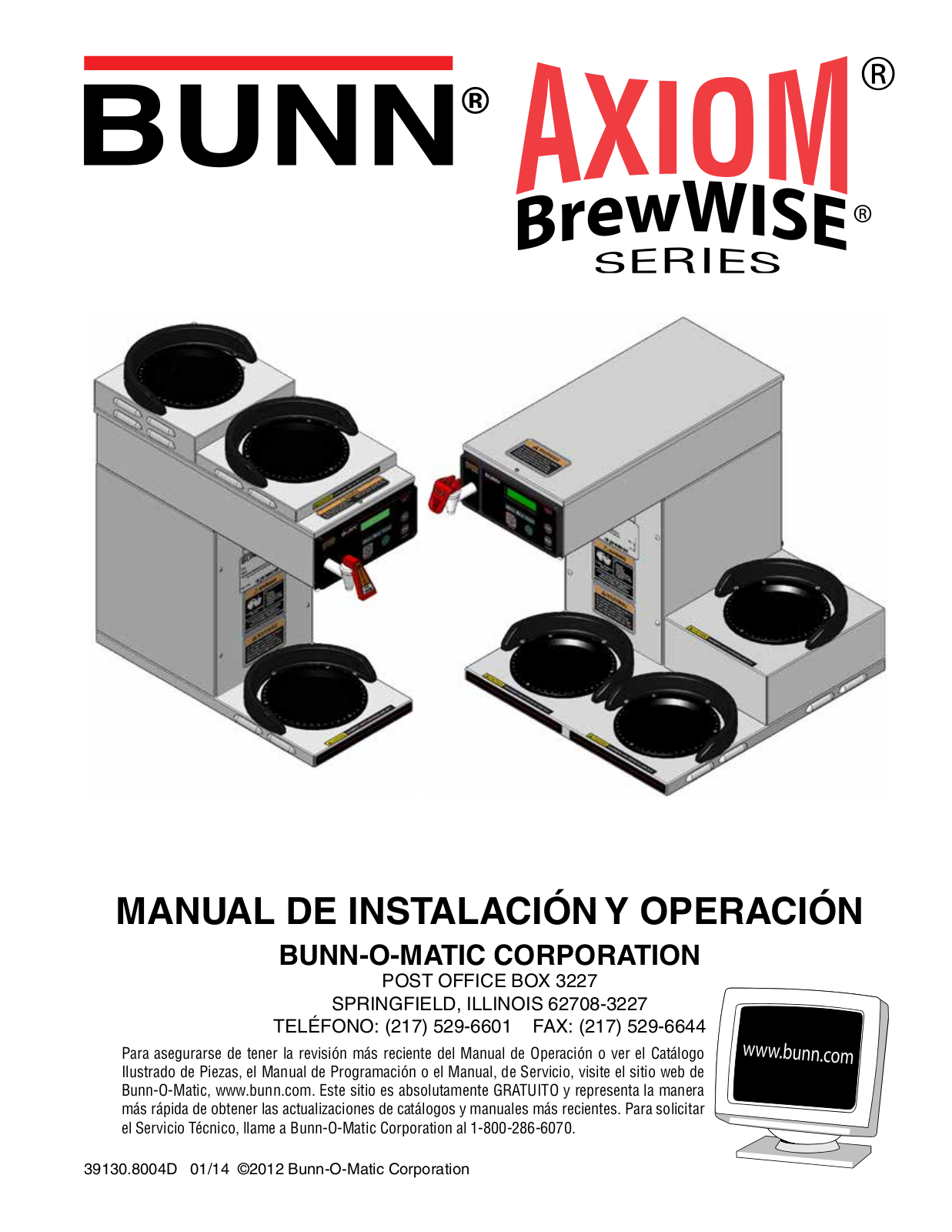 Bunn-O-Matic 387000080 Installation Manual