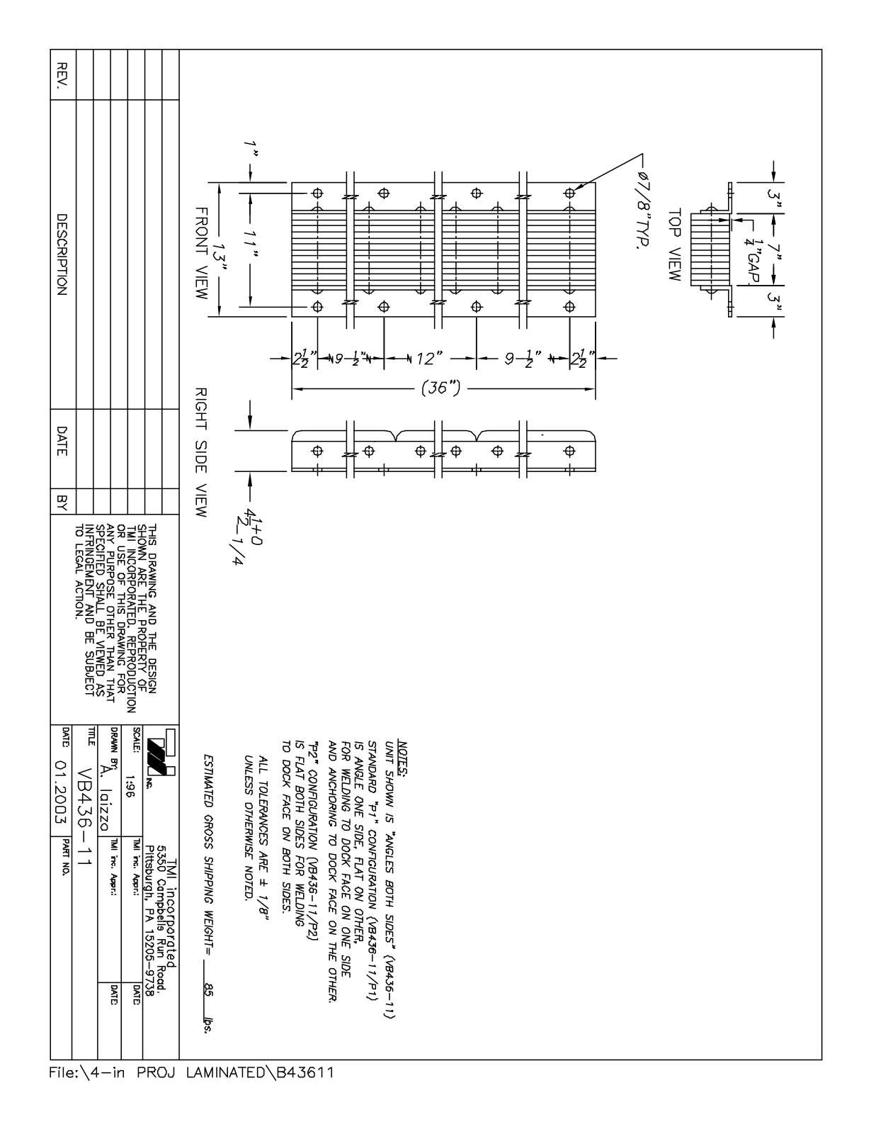 Tmi VB43611 User Manual