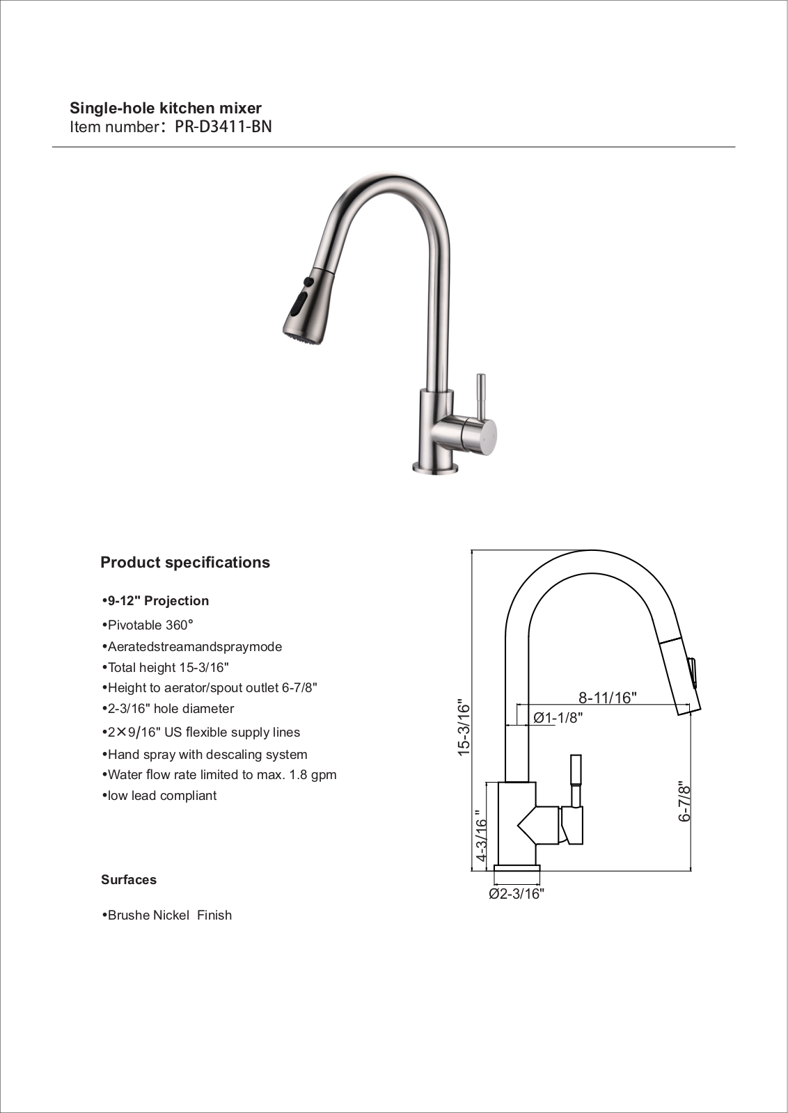 VANITYFAIR HSFG1023 Specifications - ManualMachine.com