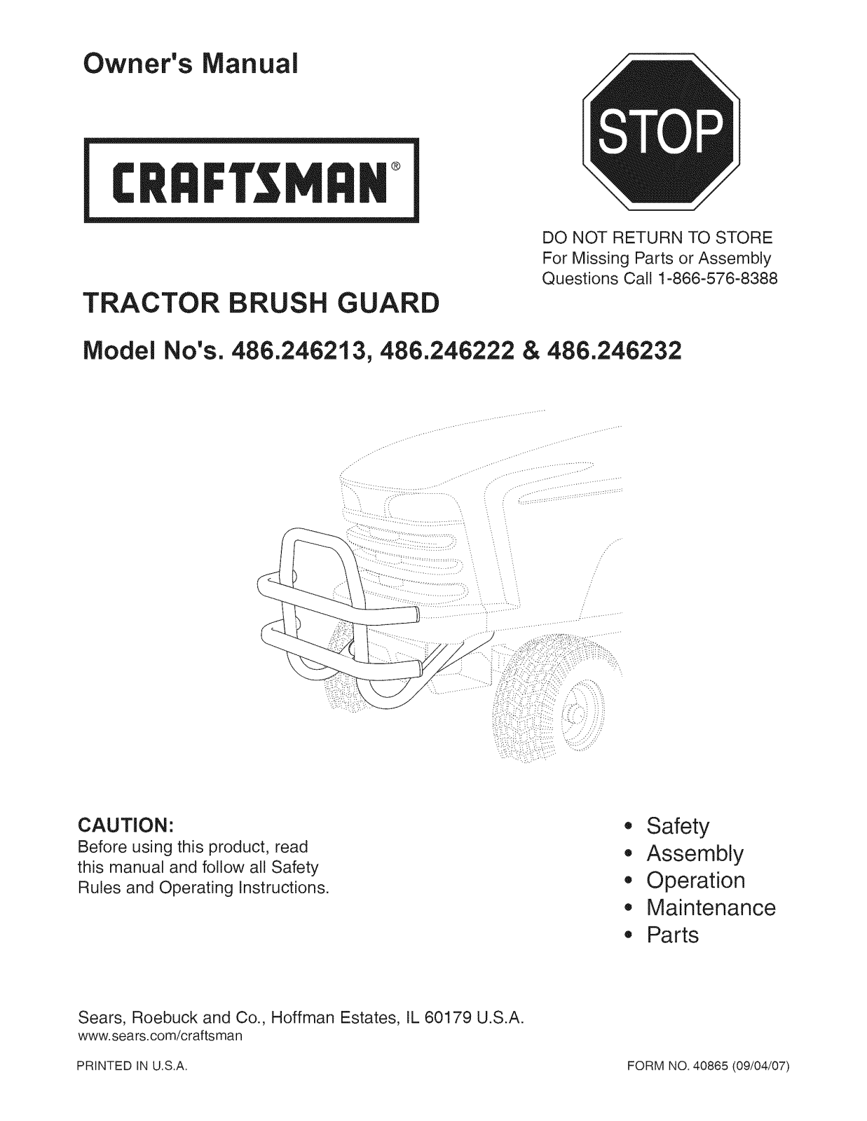 Craftsman ASF 486.246232, ASF 486.246213 User Manual - ManualMachine.com
