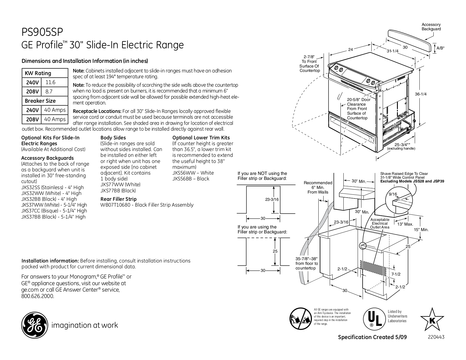 General Electric PS905SPSS User Manual